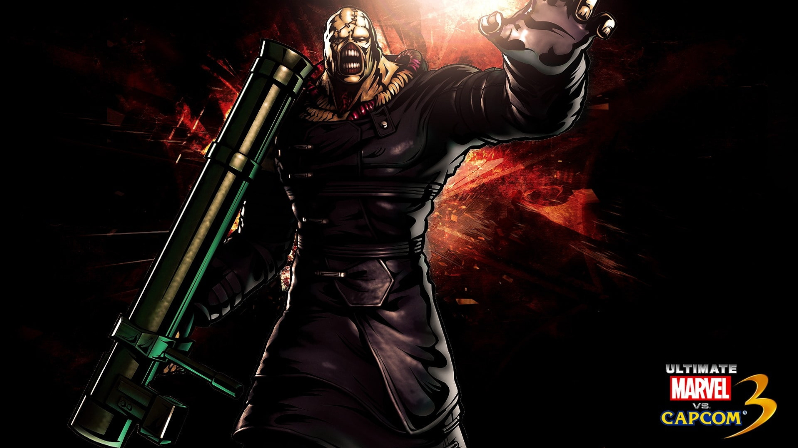 General 1600x900 Nemesis Resident evil 3 Marvel vs. Capcom 3 Marvel Vs. Capcom Capcom Resident Evil Mutant Tyrant video games Marvel Comics