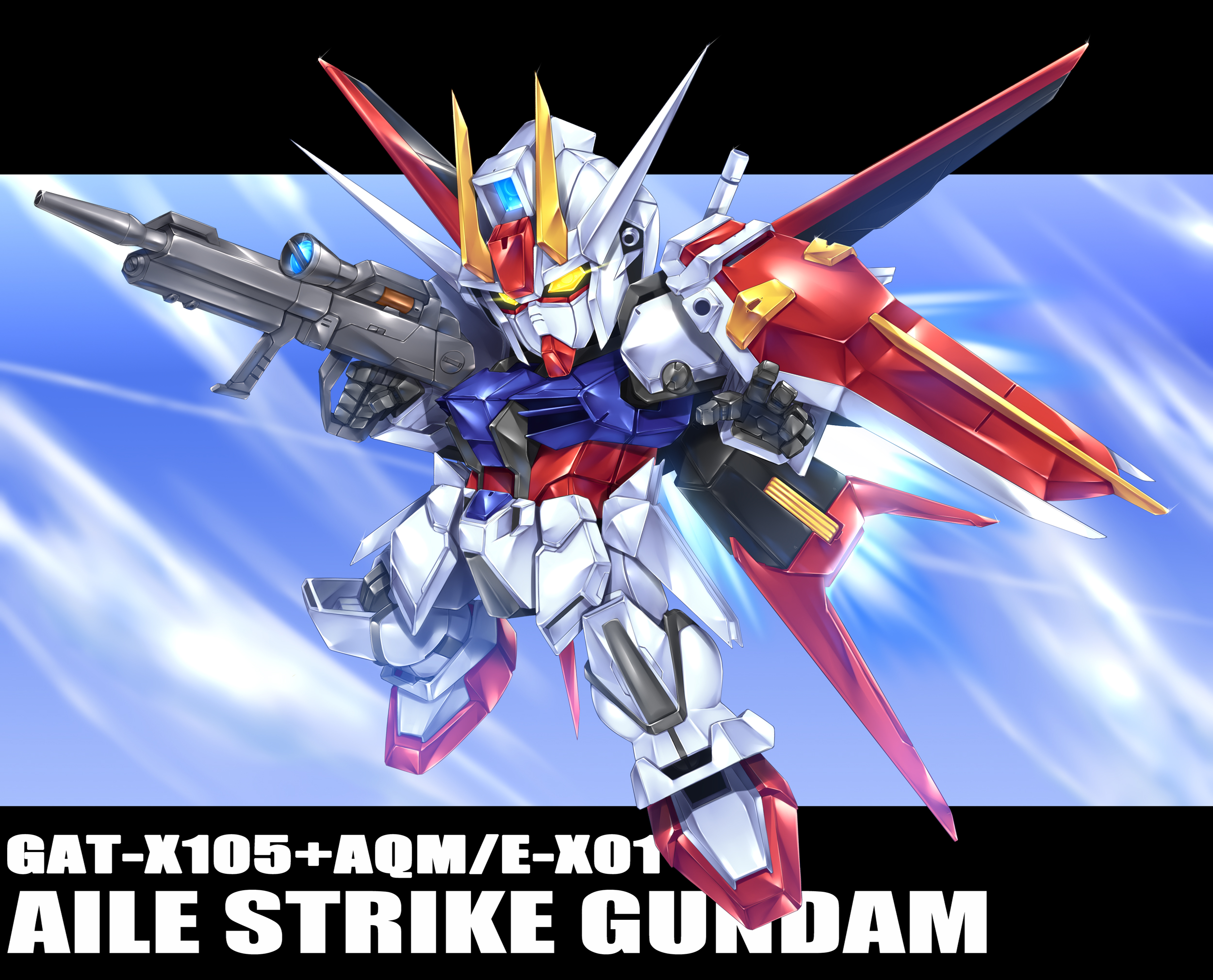 Anime 2500x2021 anime mechs Super Robot Taisen Aile Strike Gundam Gundam Mobile Suit Gundam SEED artwork digital art fan art