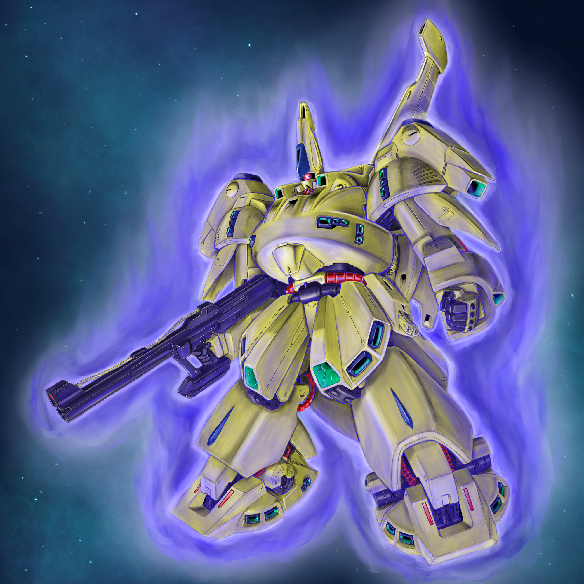 Anime 2000x2000 The-O Mobile Suit Zeta Gundam Mobile Suit anime mechs Super Robot Taisen artwork digital art fan art