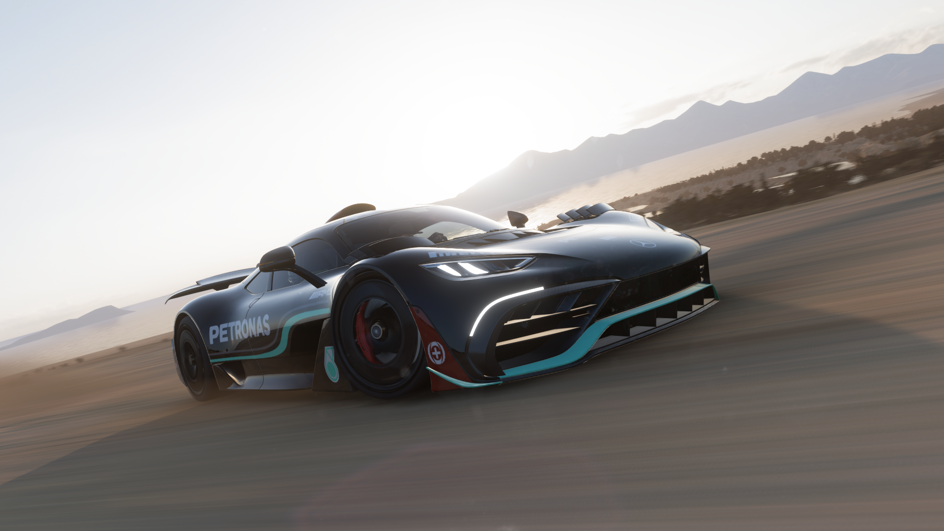 General 1920x1080 Forza Horizon 5 Mercedes AMG Project ONE video games car Forza black cars screen shot vehicle supercars