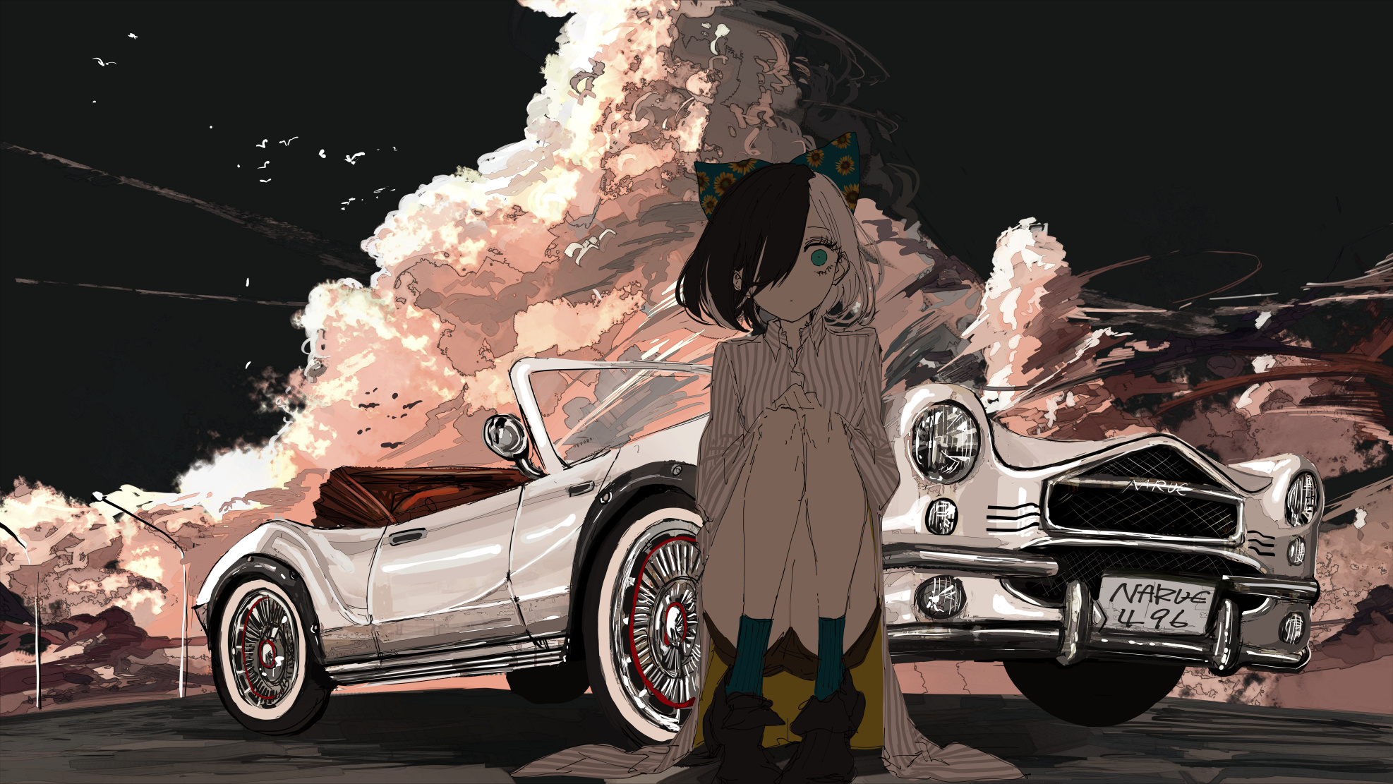 Anime 1974x1111 anime girls fan art car ɴᴀʀᴜᴇ