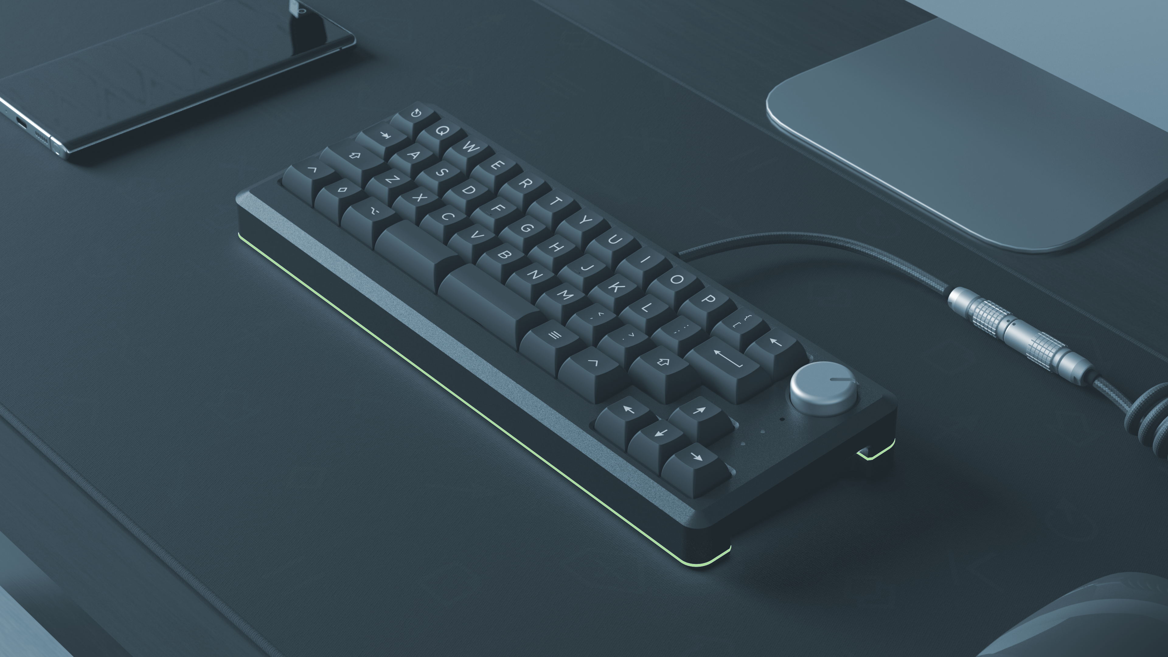 General 3840x2160 keyboards mechanical keyboard smartphone minimalism technology digital art CGI