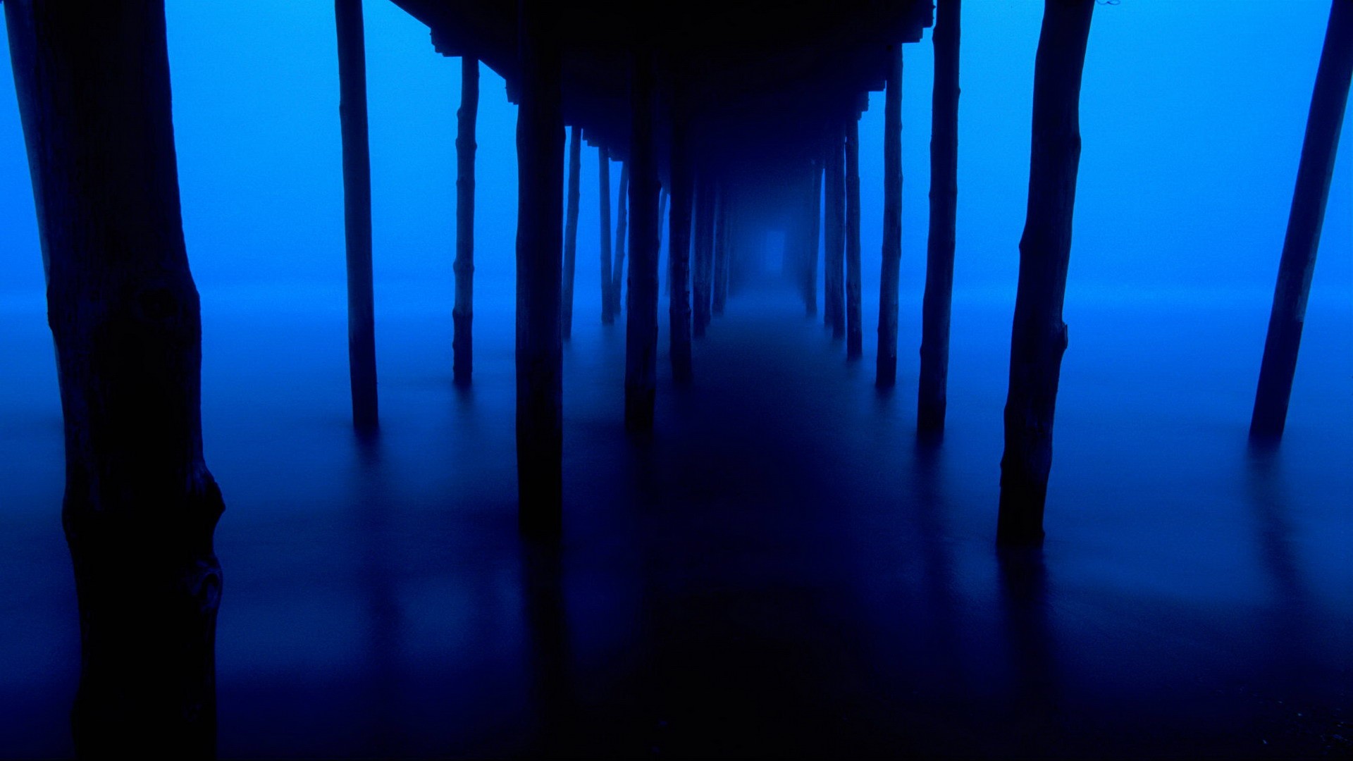 General 1920x1080 blue pier ocean view water dusk dark