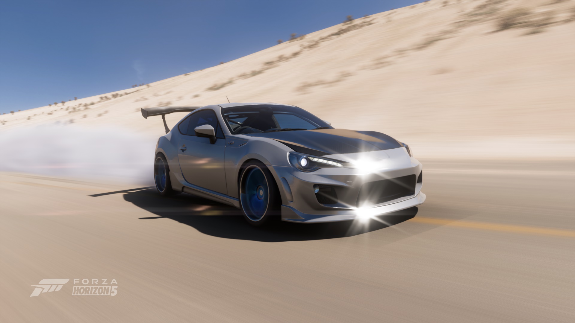 General 1920x1080 Forza Forza Horizon 5 video games drift drift cars Toyota motion blur desert dunes custom-made tuning car spoiler car