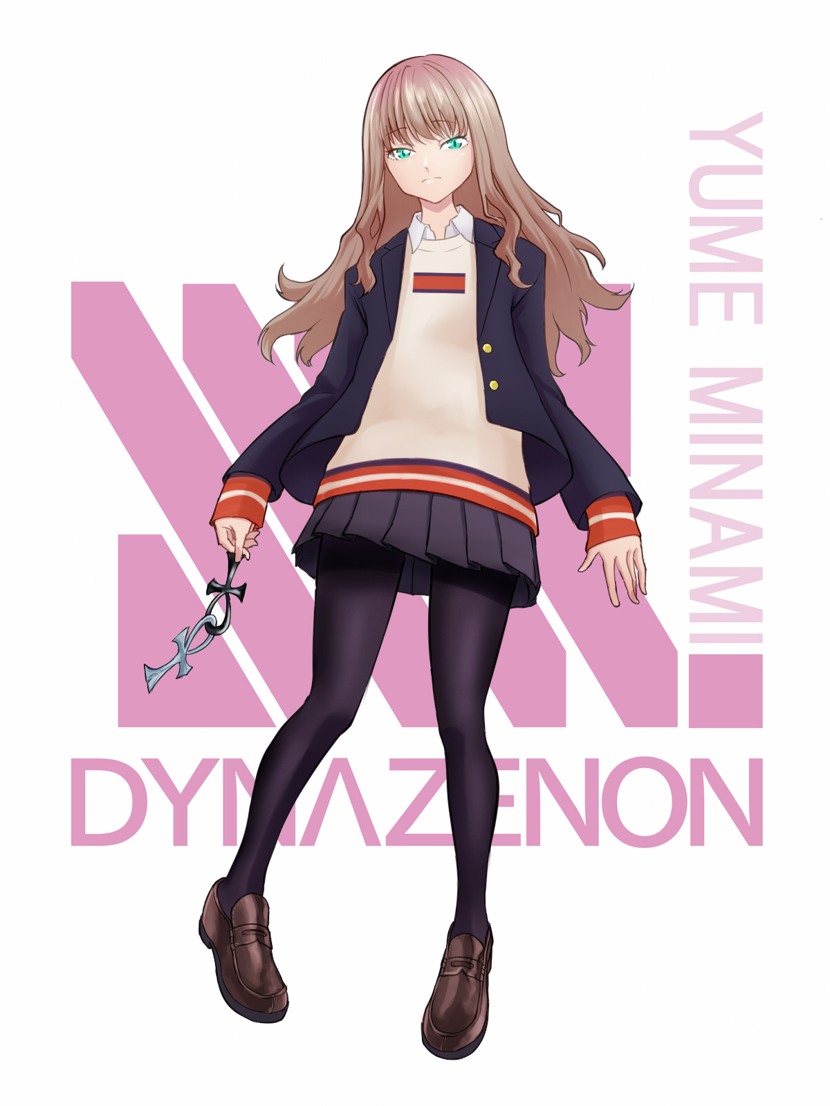 Anime 1200x1600 anime anime girls SSSS.Dynazenon Minami Yume long hair brunette school uniform solo artwork digital art fan art
