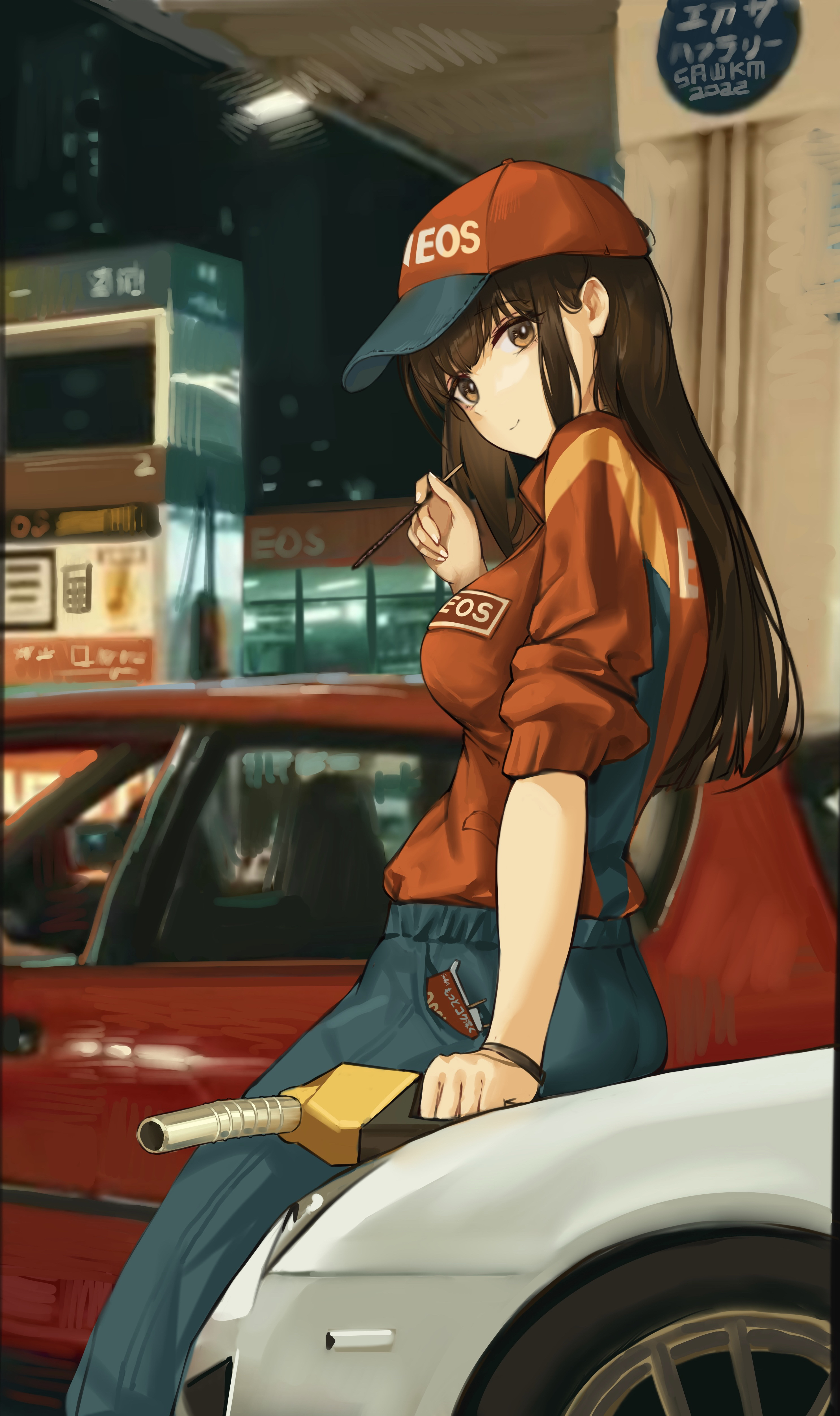 Anime 2972x5008 anime anime girls hat car