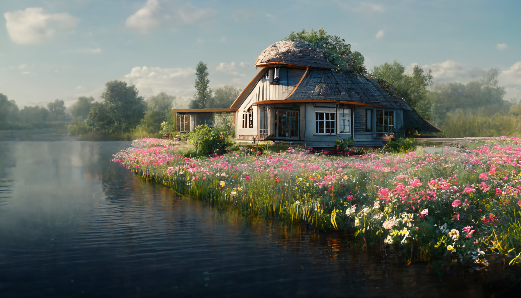 Beautiful cottage on the lake  Other  Abstract Background Wallpapers on  Desktop Nexus Image 1620703