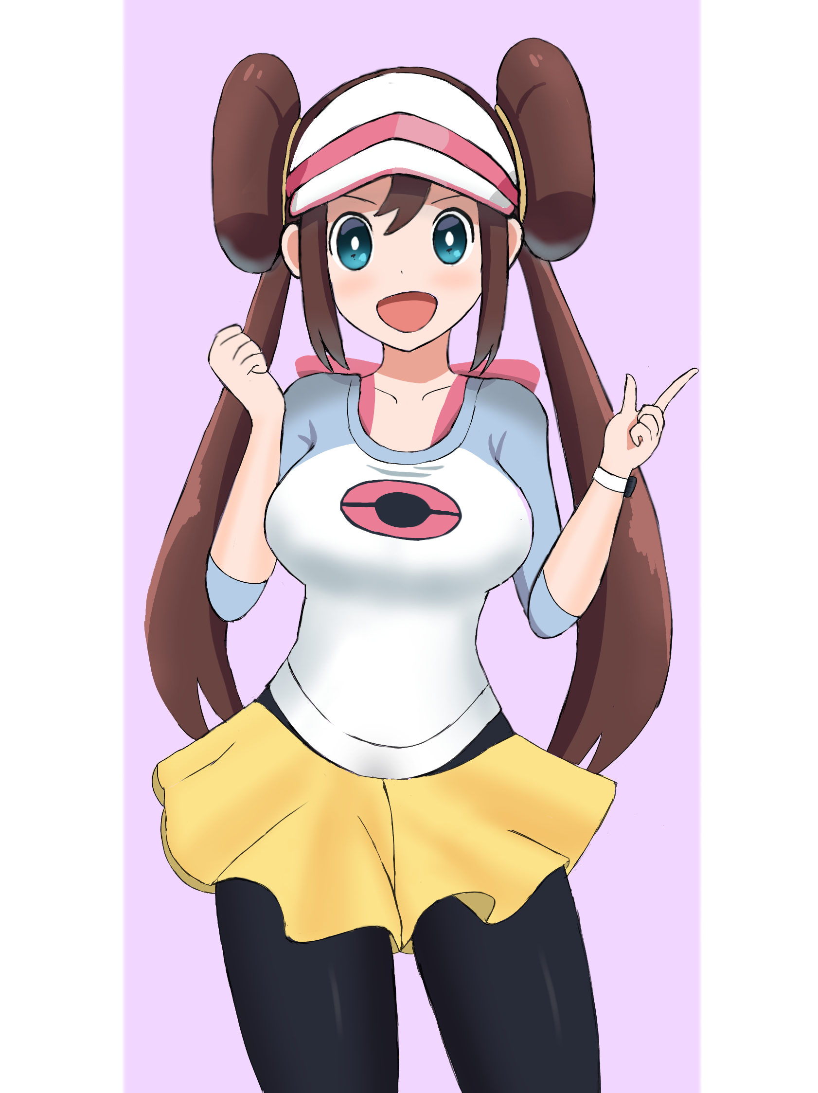 Anime 1682x2247 anime anime girls Pokémon Rosa (Pokémon) long hair twintails brunette solo artwork digital art fan art hat