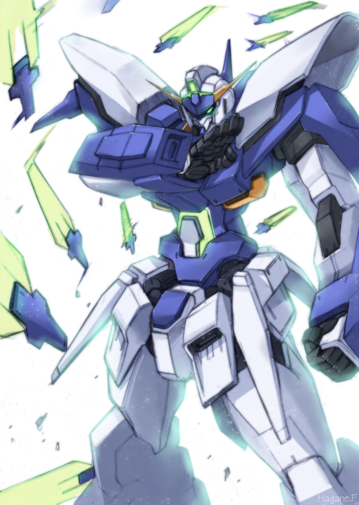Anime 1241x1747 Gundam AGE-FX anime mechs Mobile Suit Gundam AGE Super Robot Taisen Gundam artwork digital art fan art