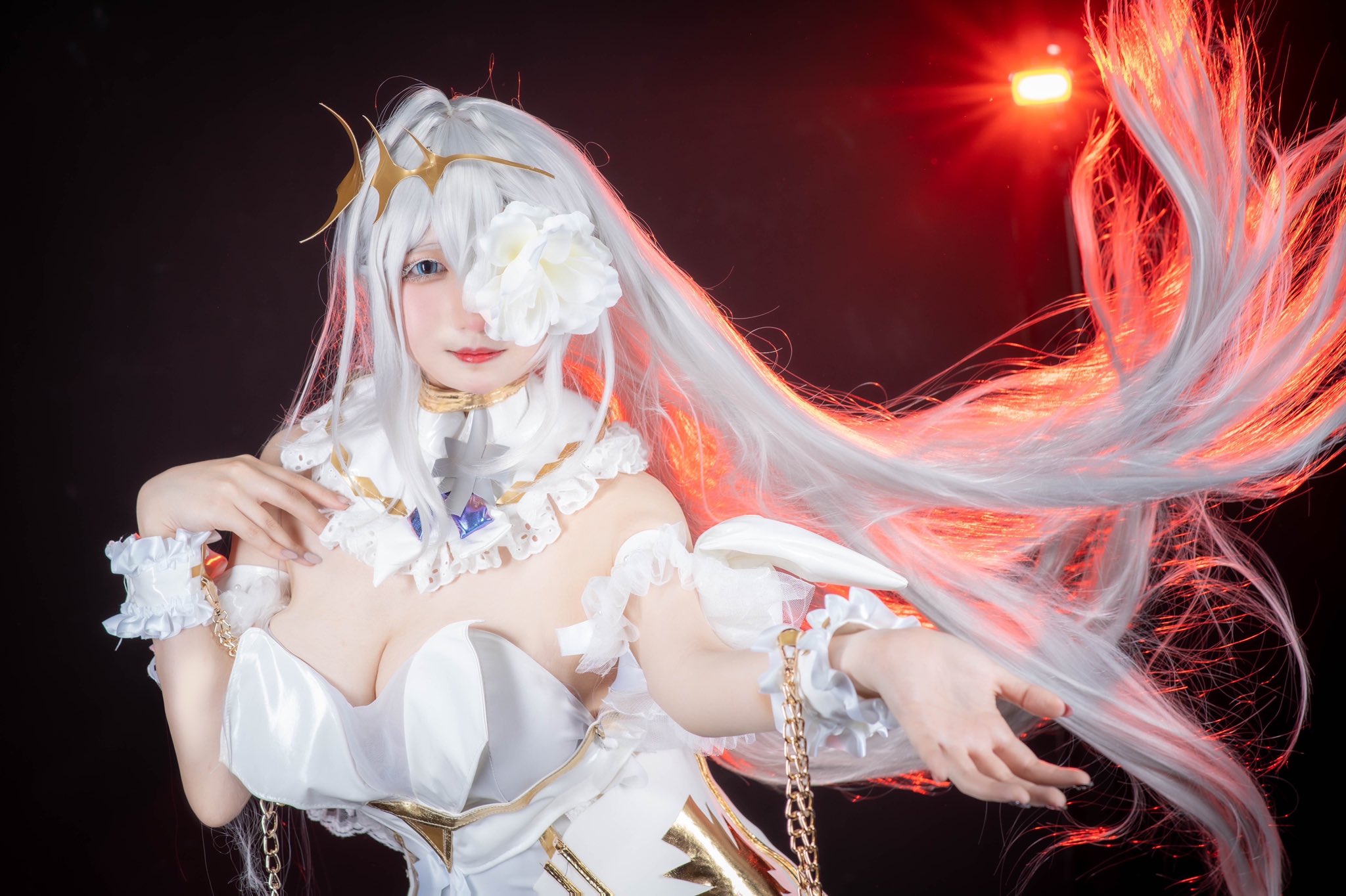 People 2048x1364 cosplay women asian cosplayer Japanese women Japanese Azur Lane Emden (Azur Lane) long hair white hair Asian