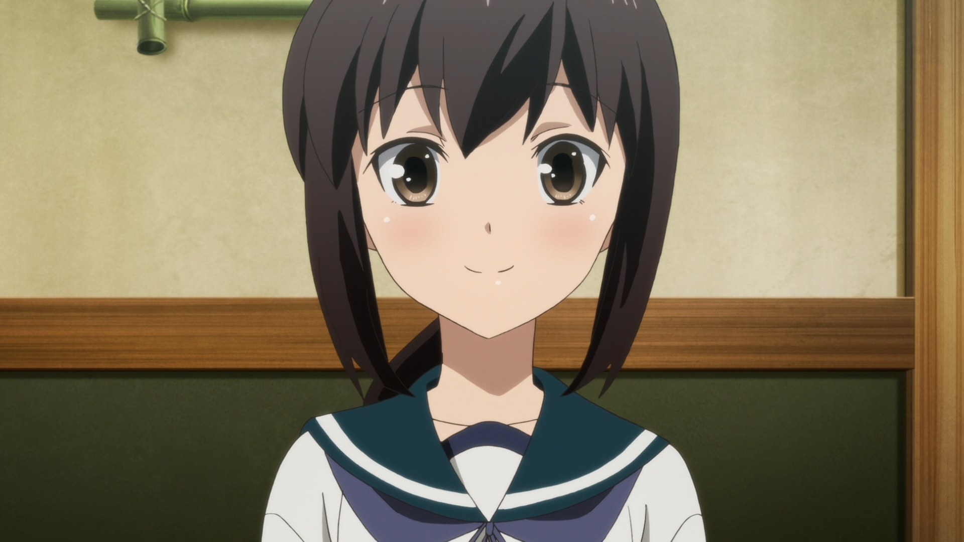 Anime 1920x1080 anime anime girls anime screenshot Kantai Collection Fubuki (KanColle) brunette school uniform