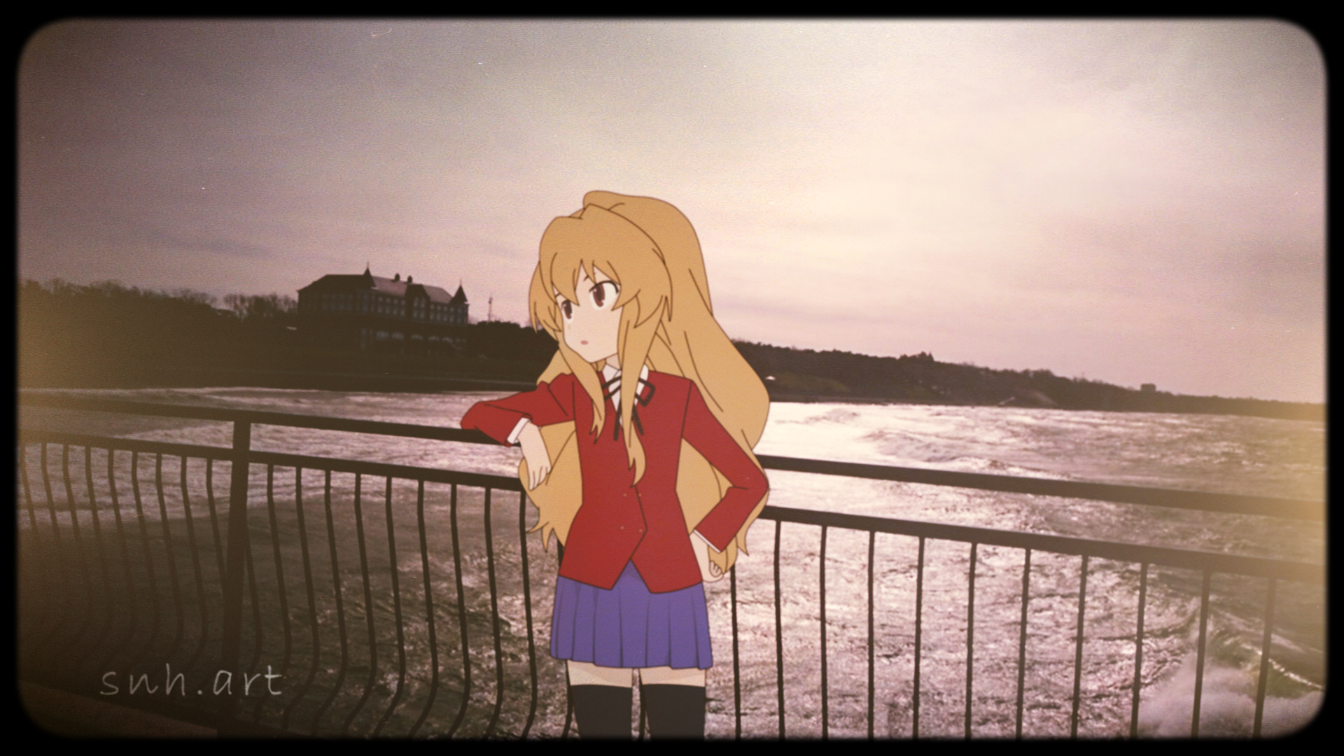 Anime 1920x1080 animeirl Aisaka Taiga river Toradora!