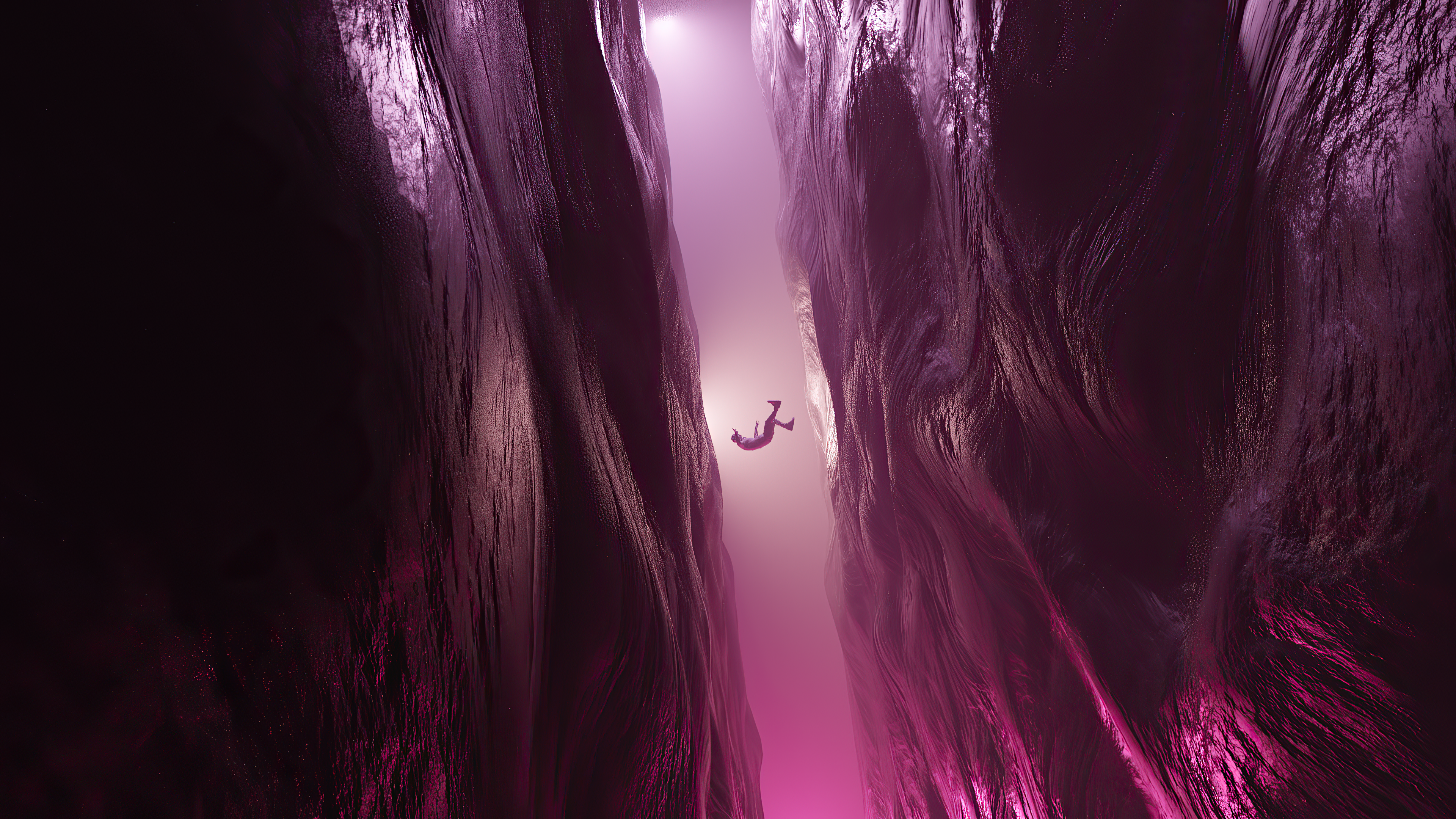 General 3840x2160 abstract purple Blender falling