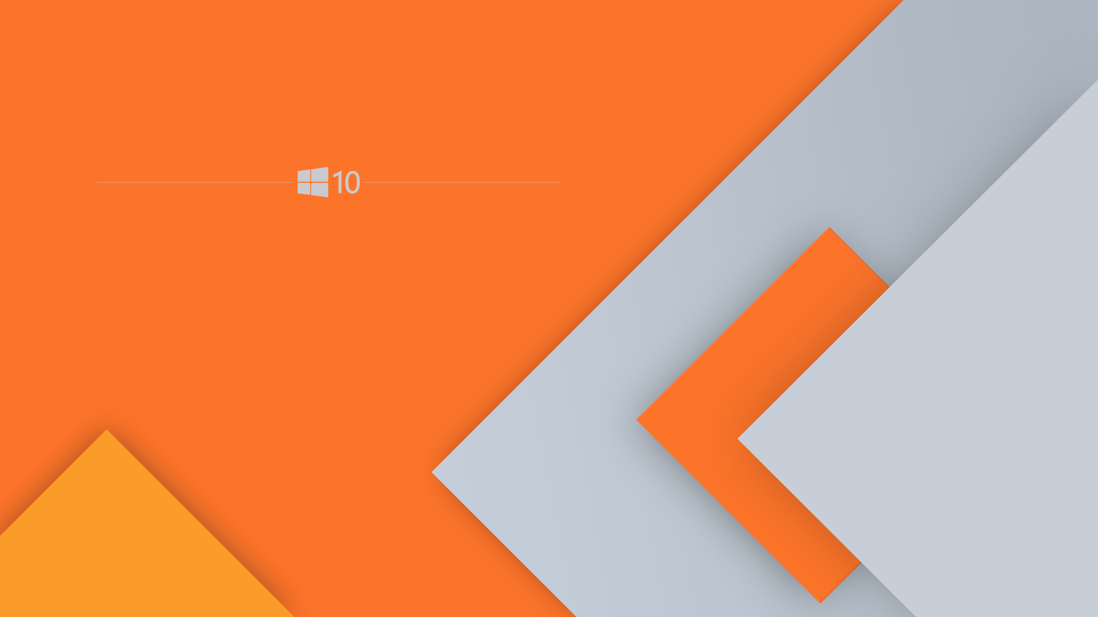 General 3840x2160 Windows 10 windows logo Microsoft logo orange background operating system