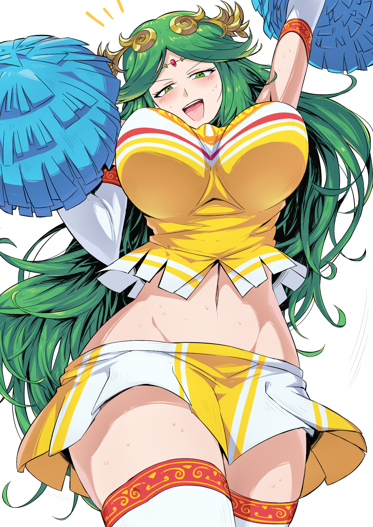 Anime 1240x1754 Shimure artwork big boobs Kid Icarus Palutena anime girls