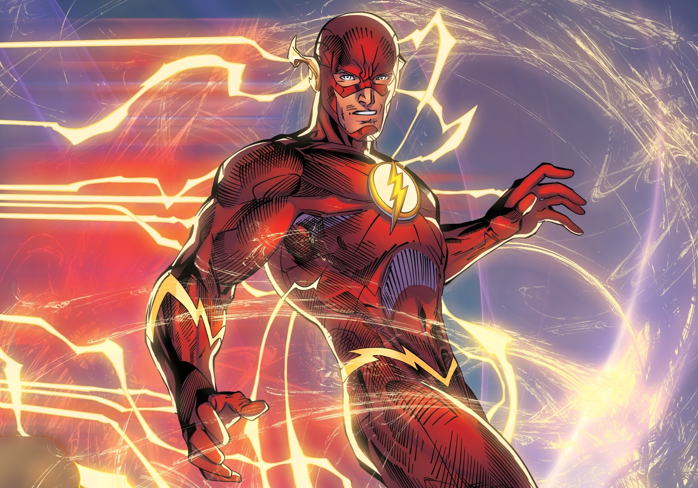 General 2246x1572 superhero DC Comics The Flash lightning bodysuit