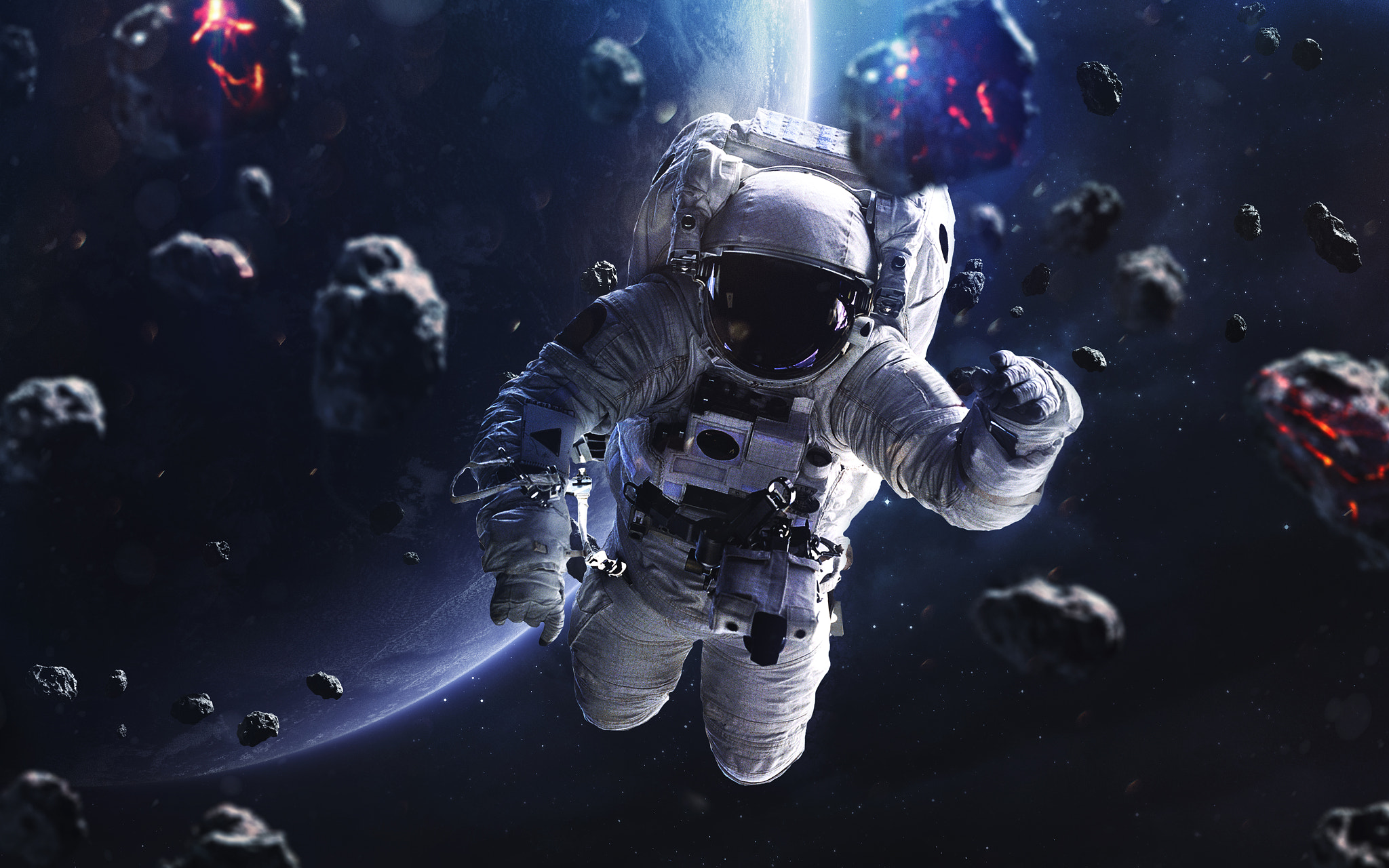 General 2048x1280 space space art 500px astronaut