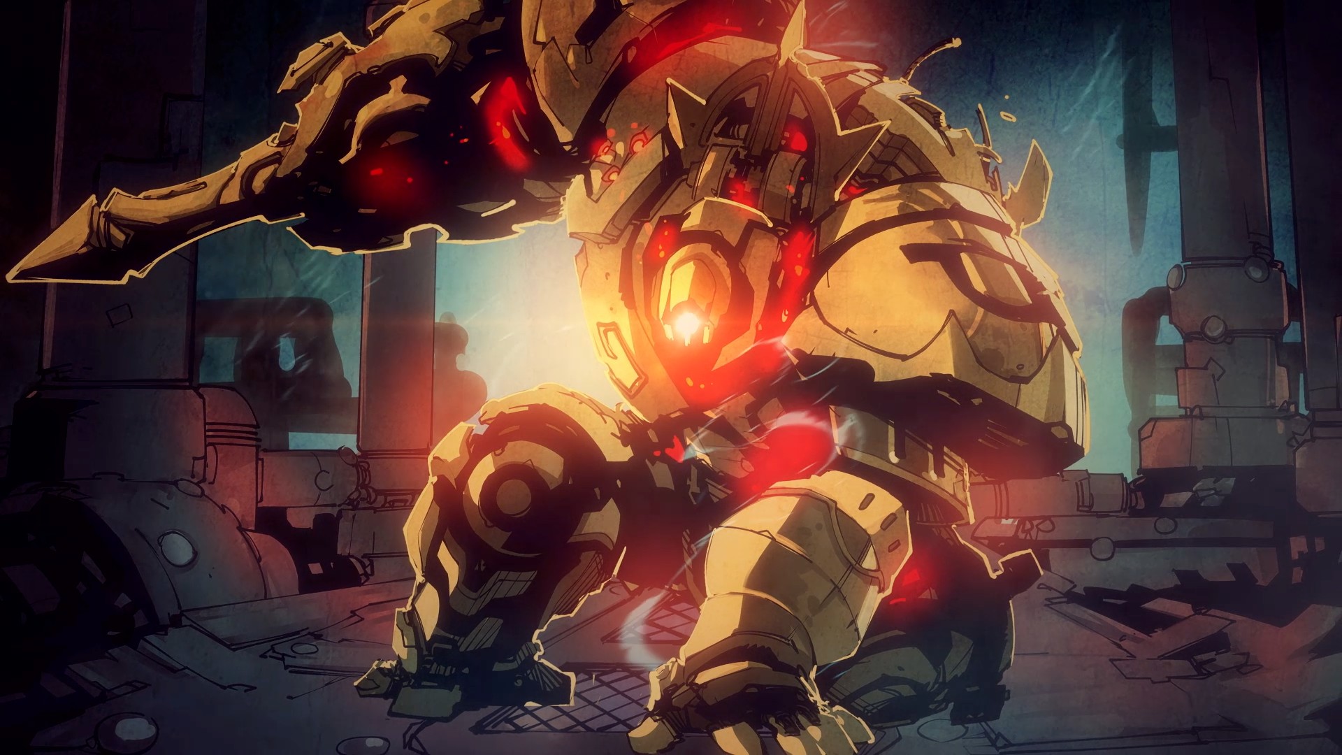 General 1920x1080 Battle Chasers: Nightwar PC gaming mechs video games