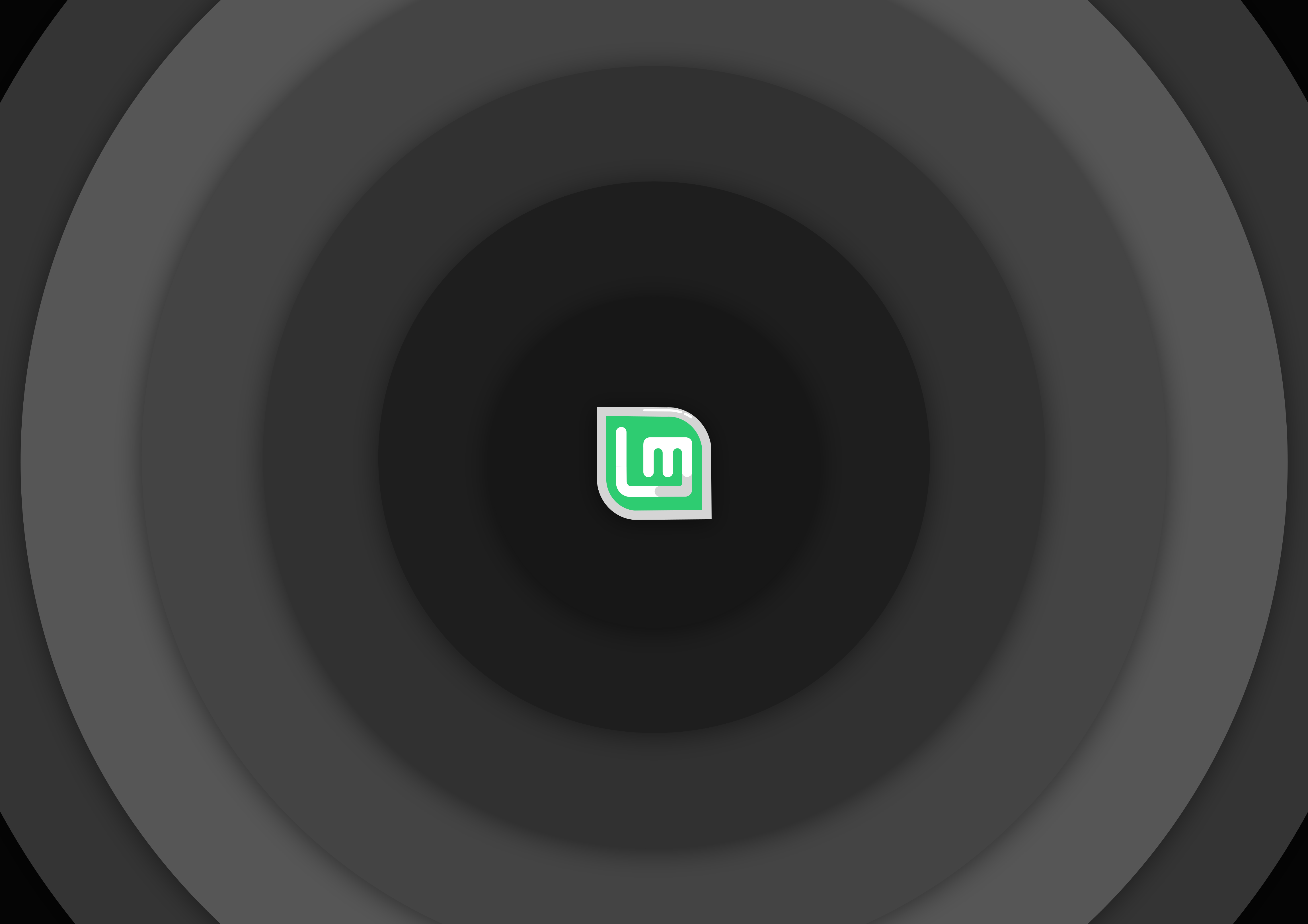 General 4595x3247 Linux Linux Mint circle black gray green simple background operating system