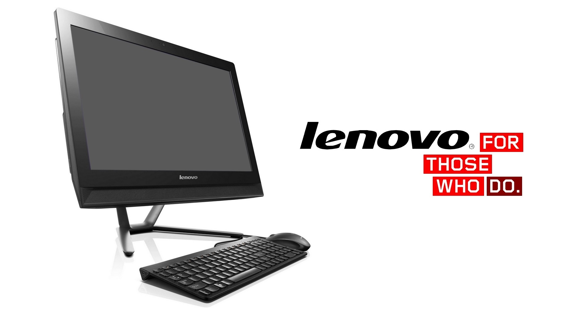 General 1920x1080 Lenovo computer technology keyboards monitor white background simple background brand display