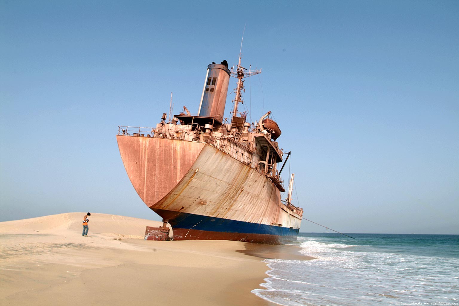 General 1536x1024 Africa ship abandoned wreck shipwreck clear sky sea rust metal