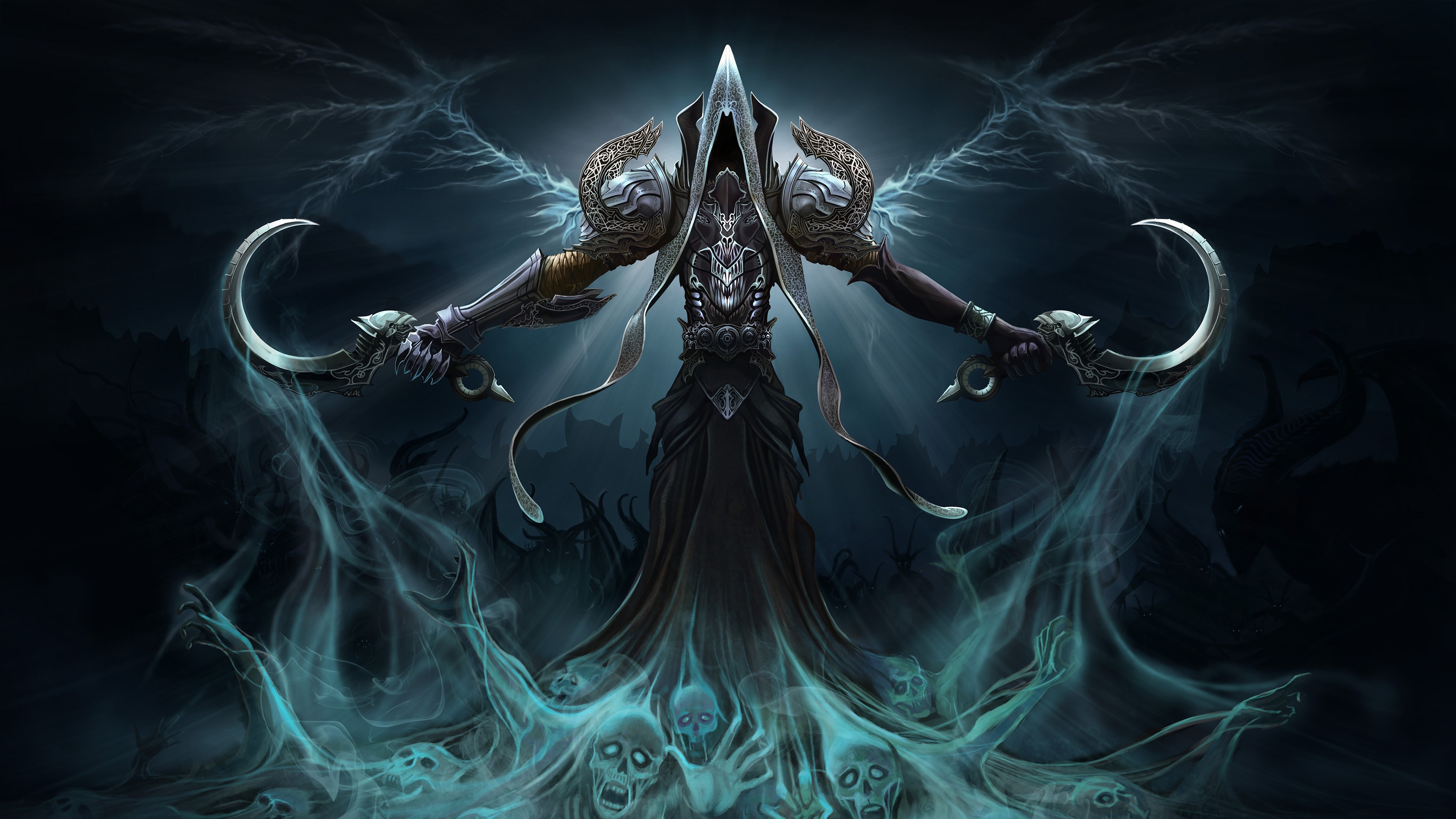 General 3840x2160 video games Diablo 3: Reaper of Souls fantasy art skull video game art Diablo III PC gaming Blizzard Entertainment