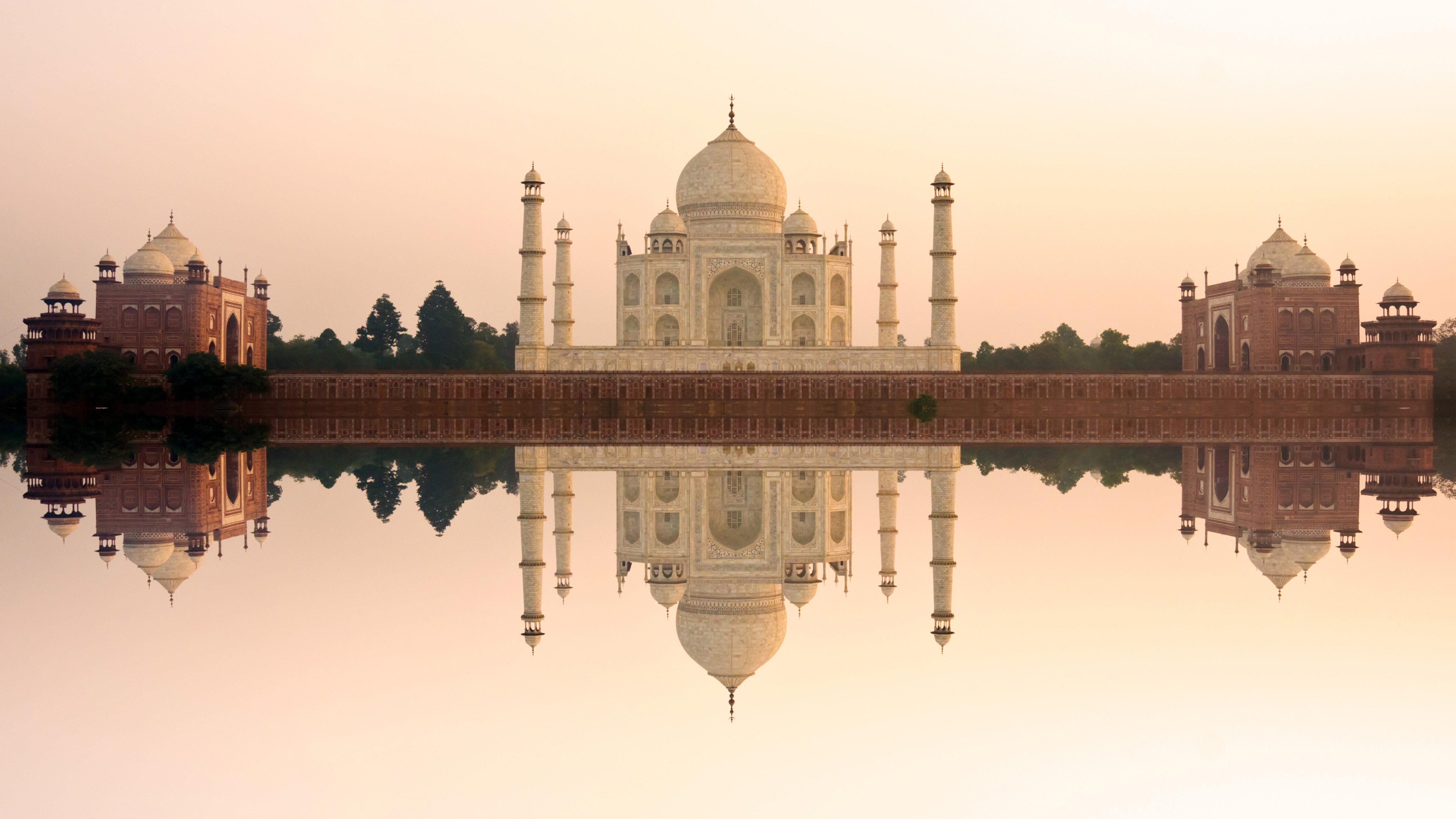 General 5120x2880 Taj Mahal architecture reflection landmark World Heritage Site Asia
