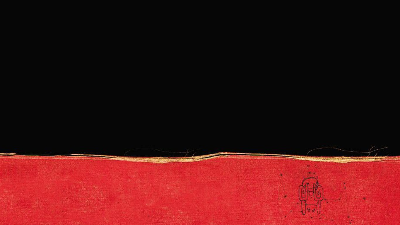 General 1366x768 music album covers Radiohead red black