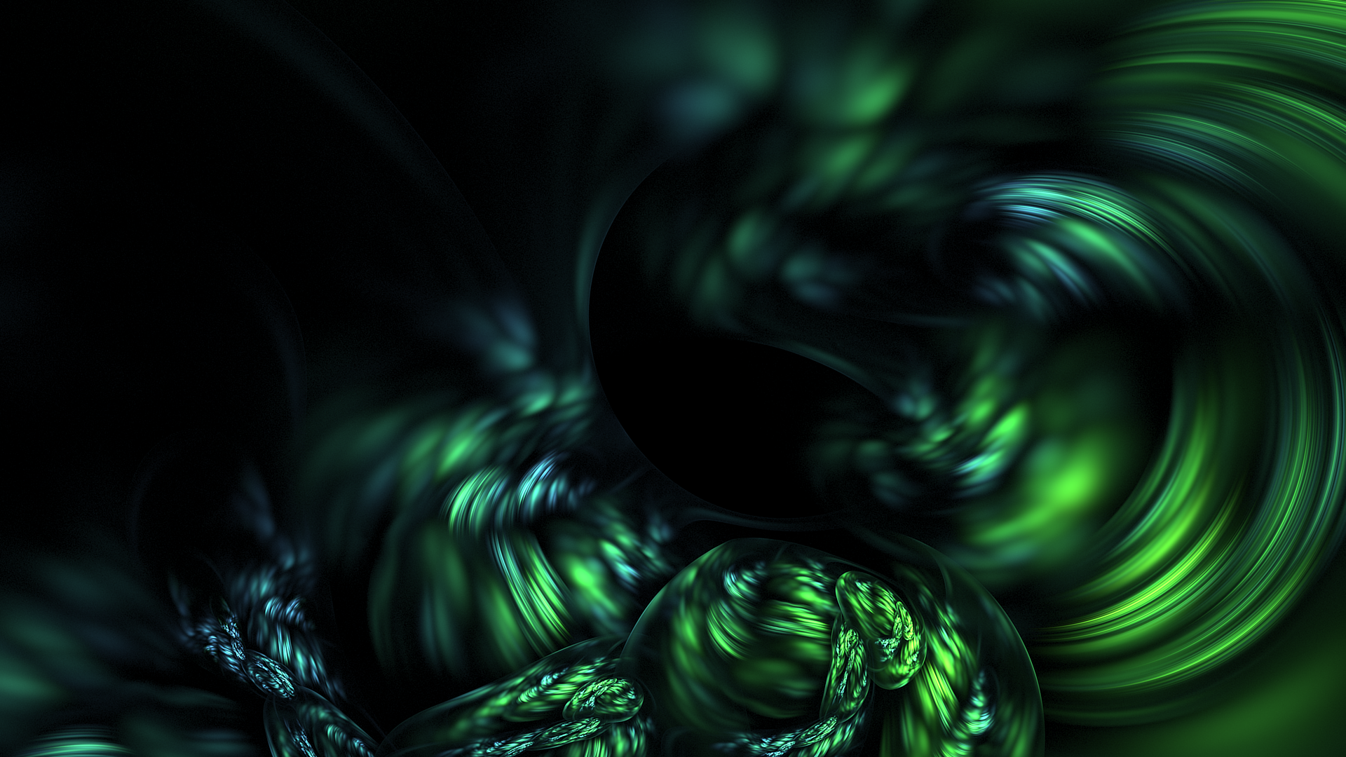 General 1920x1080 abstract fractal digital art green