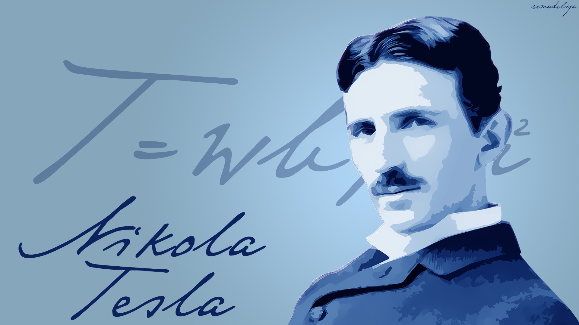 General 1920x1080 Nikola Tesla scientists men portrait