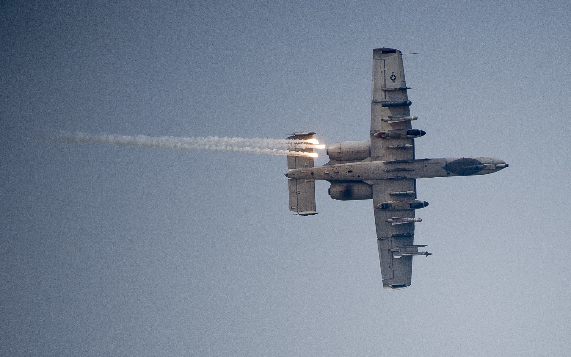 General 1920x1200 Fairchild Republic A-10 Thunderbolt II vehicle military vehicle military military aircraft flares low-angle American aircraft aircraft
