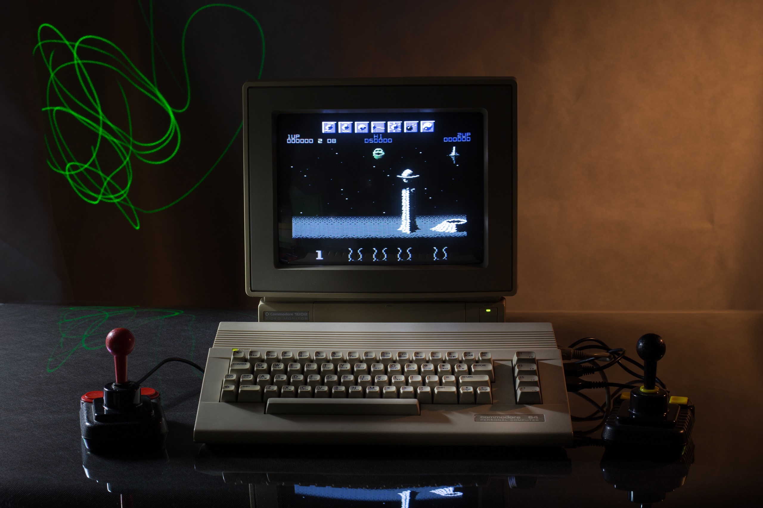 General 2560x1707 retro games computer joystick Commodore 64 mechanical keyboard