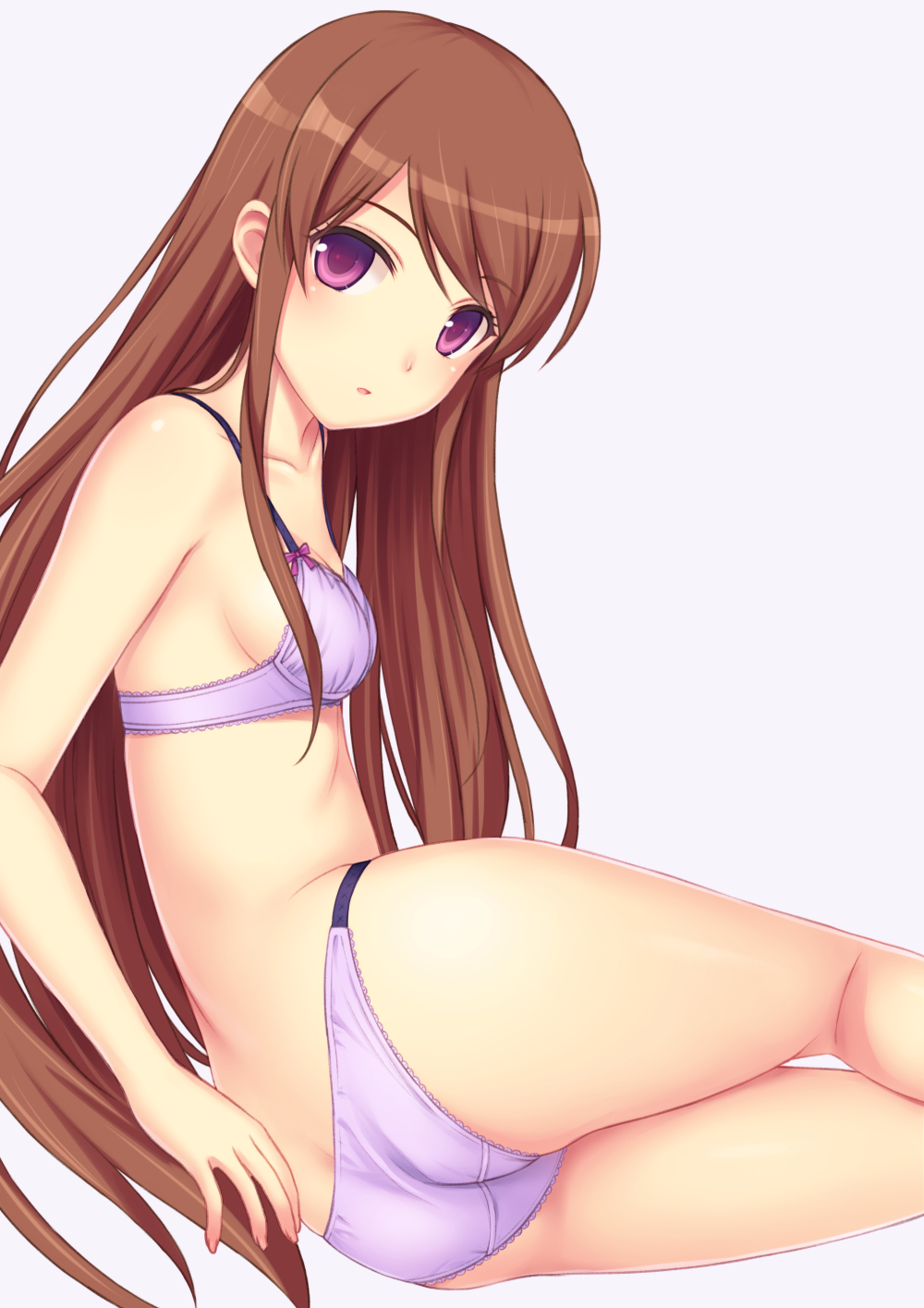 Anime 1000x1415 n.g.  Shibuki Ran Aikatsu! anime girls ass panties purple eyes brunette underwear bra
