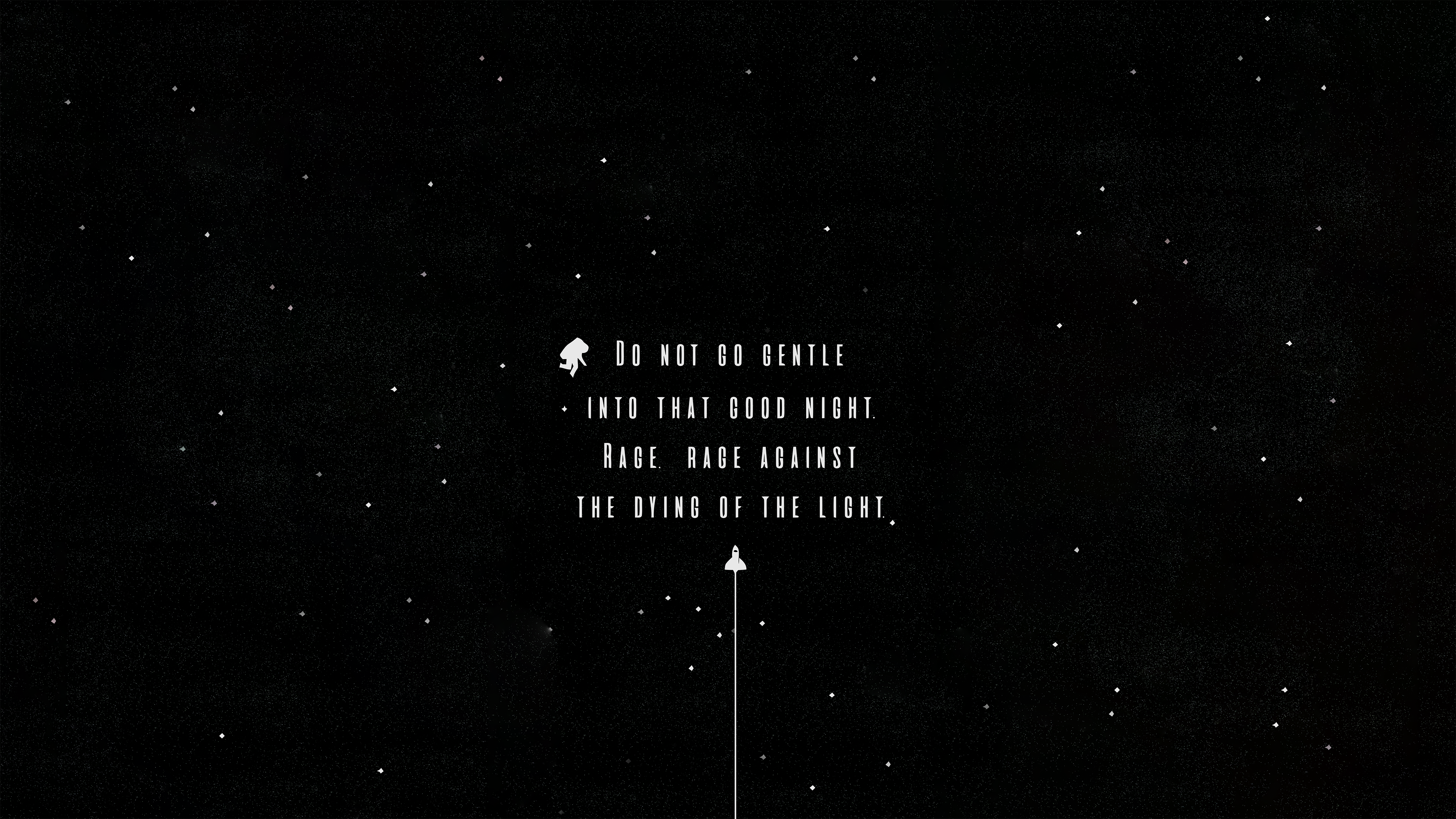 General 3840x2160 minimalism simple background black background space quote Interstellar (movie)