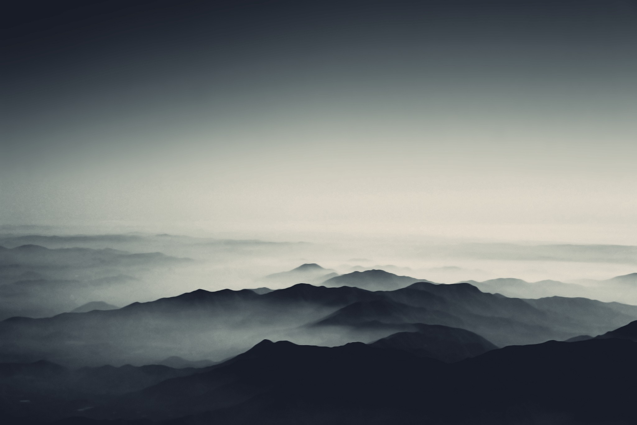 General 2048x1365 photography simple background nature mist mountains silhouette