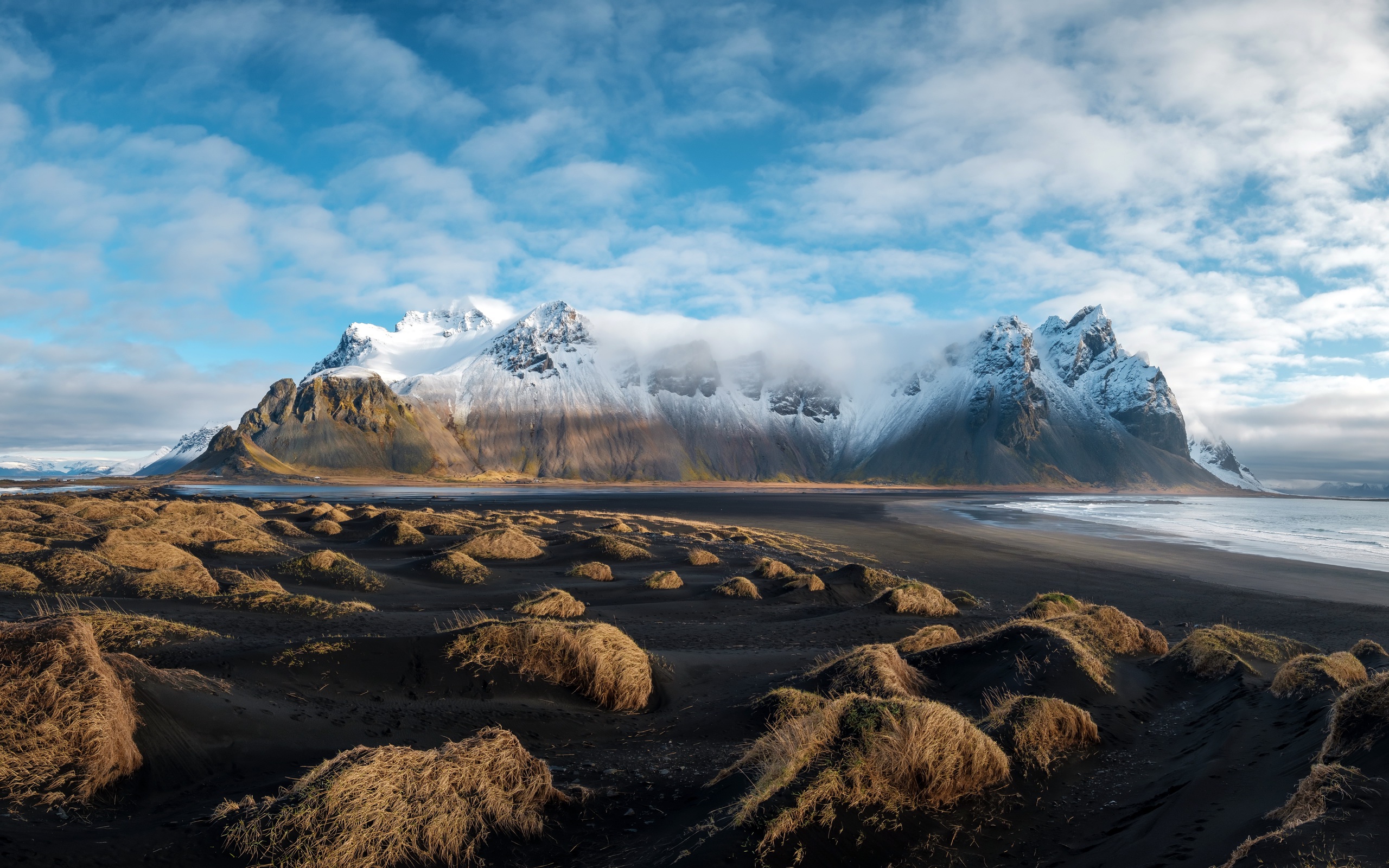 General 2560x1600 island Iceland nature blue sky mountains cyan