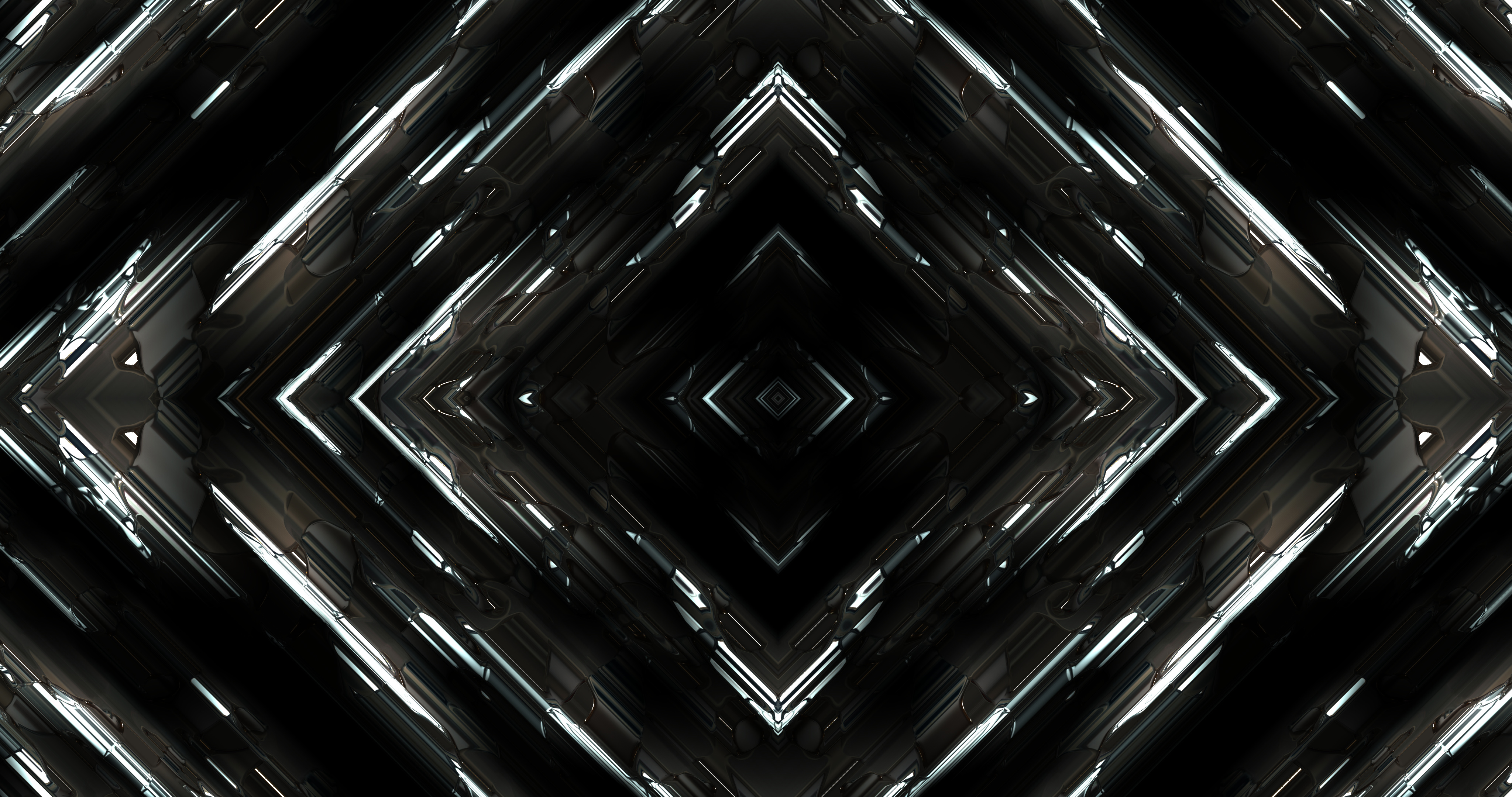 General 4096x2160 abstract digital art CGI dark black symmetry