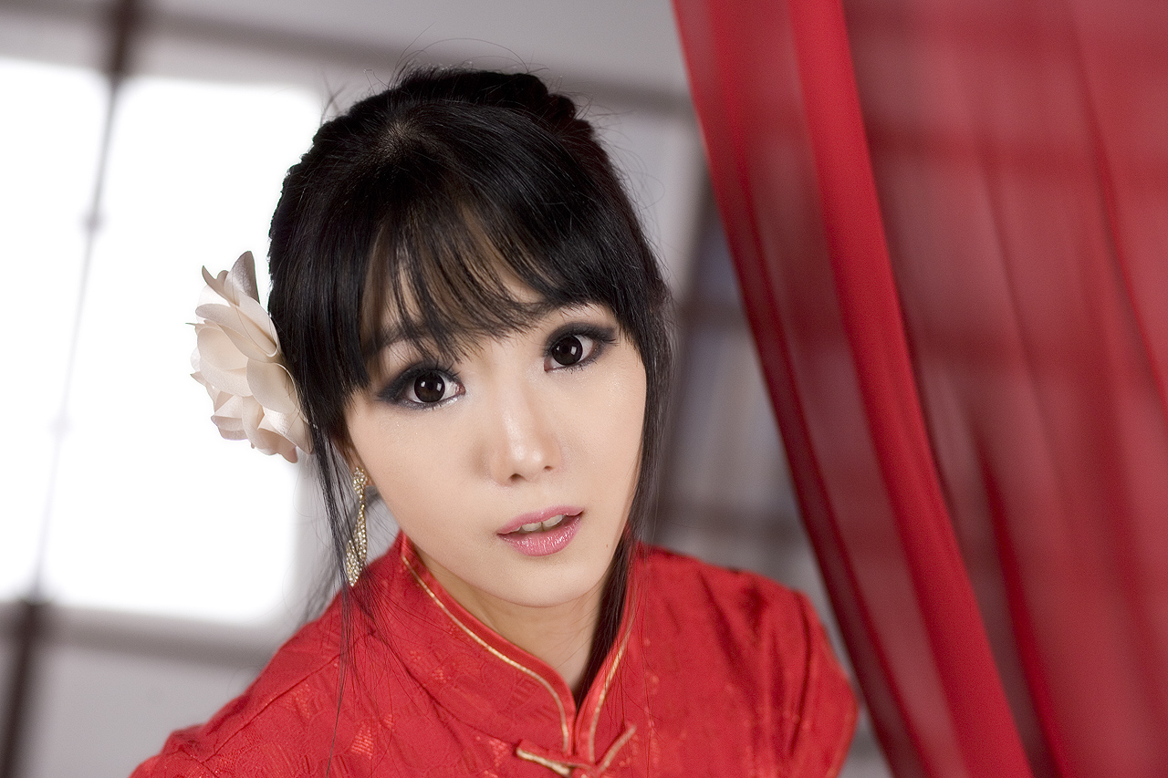 People 1280x853 cheongsam Chinese dress red dress Asian Korean Im Soo Yeon women