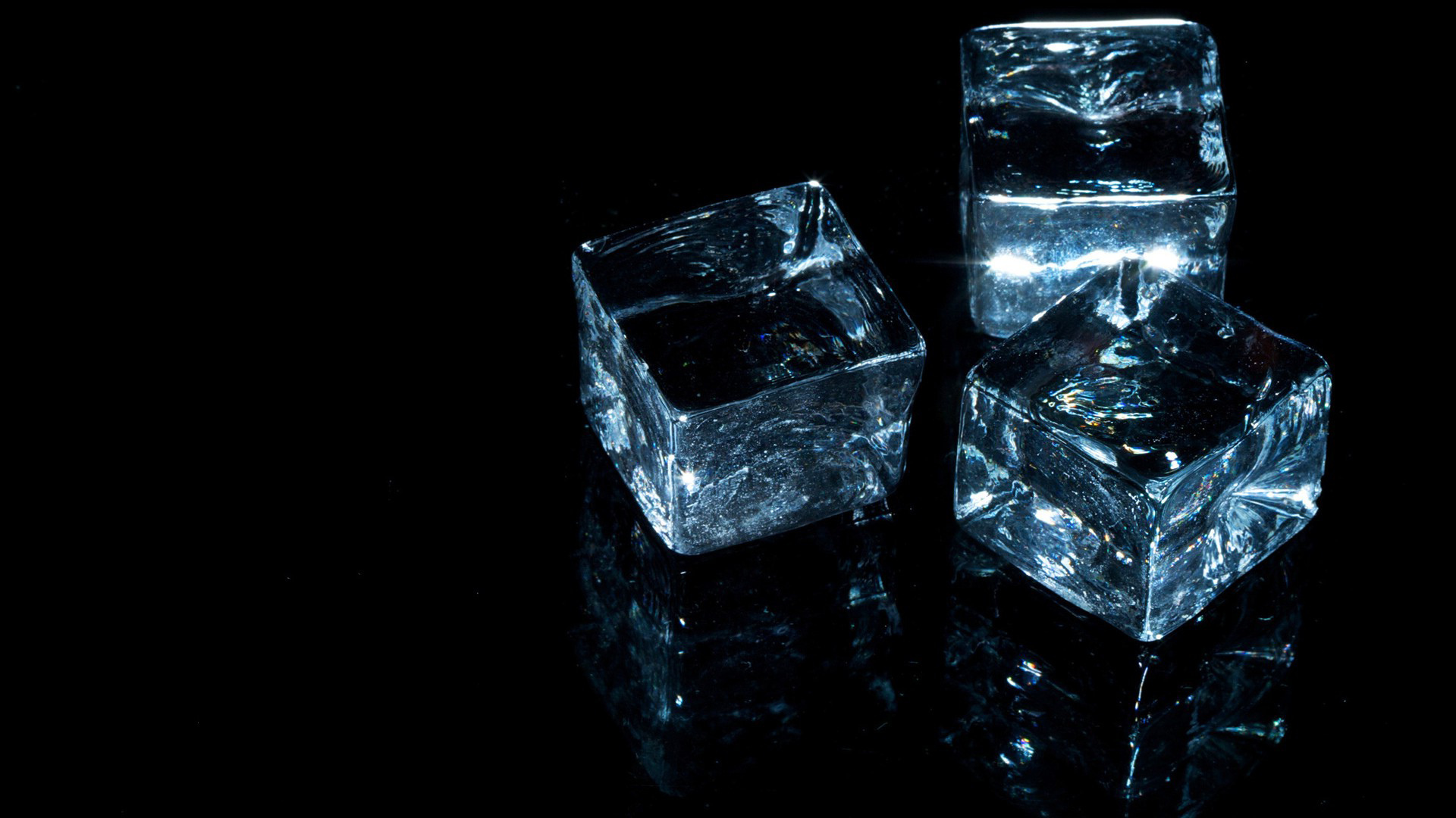 General 1920x1080 ice cubes dark background minimalism