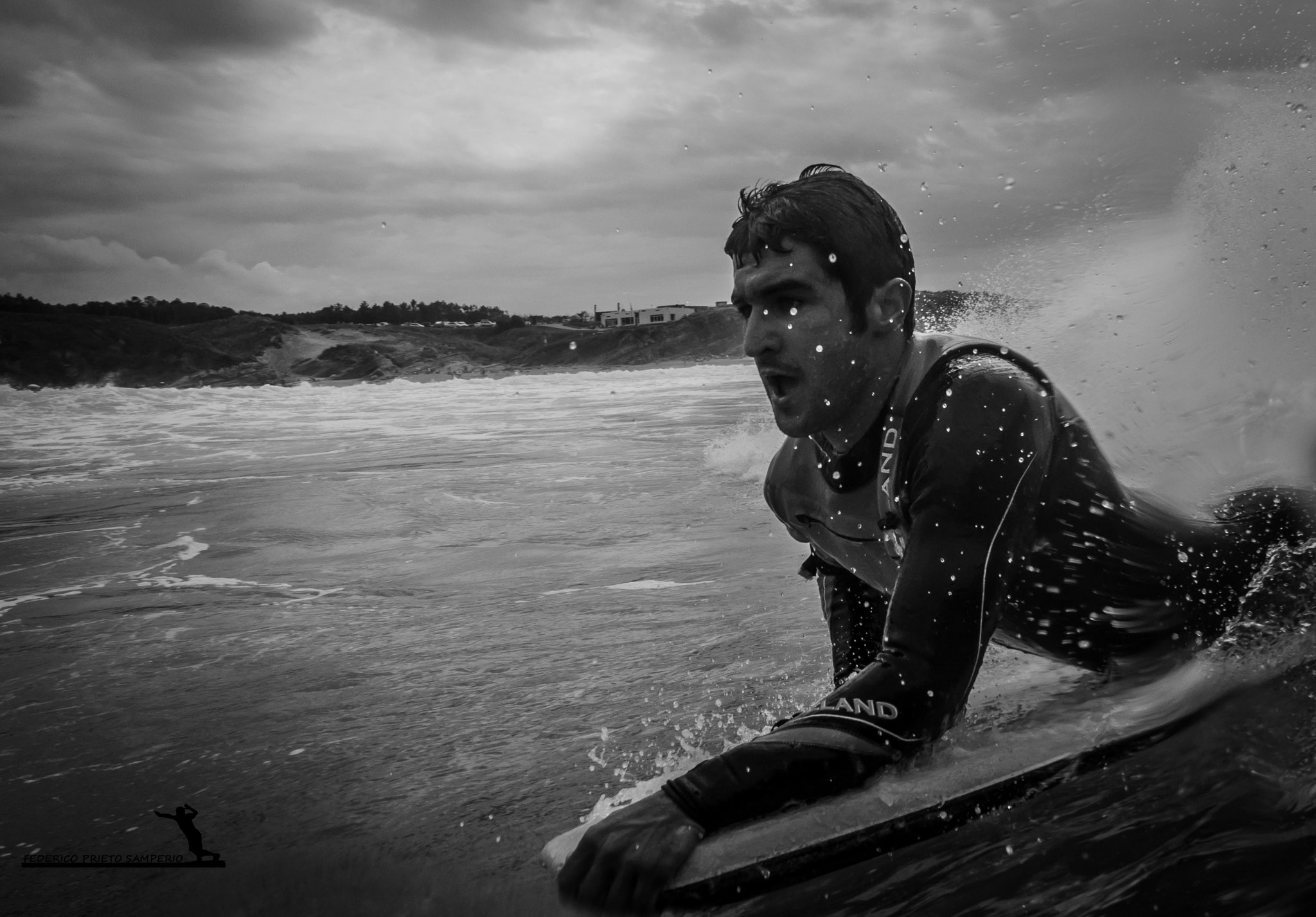People 2048x1427 Federico Prieto men sea sport surfing water monochrome 500px