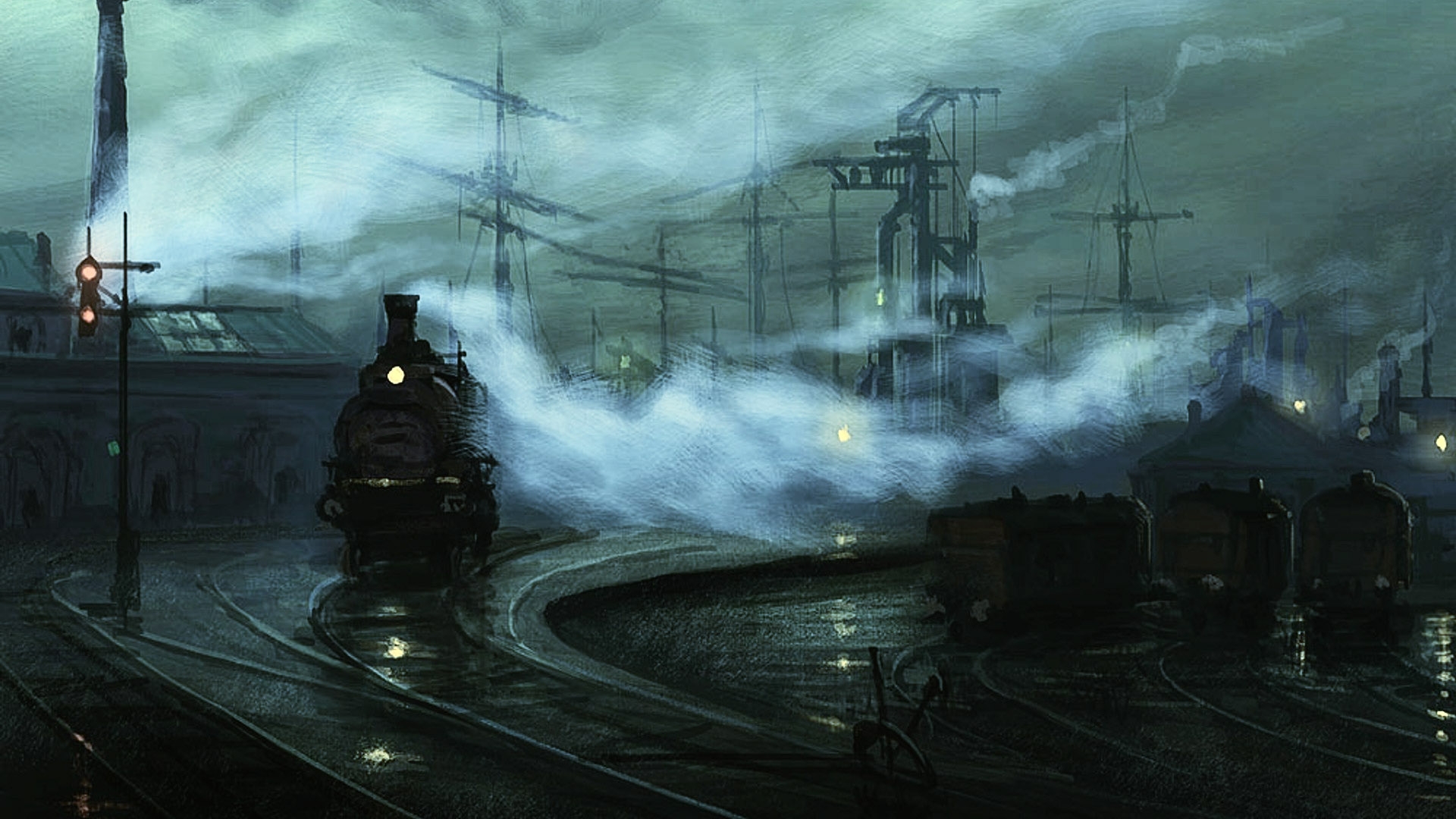 General 1920x1080 train painting mist railway
