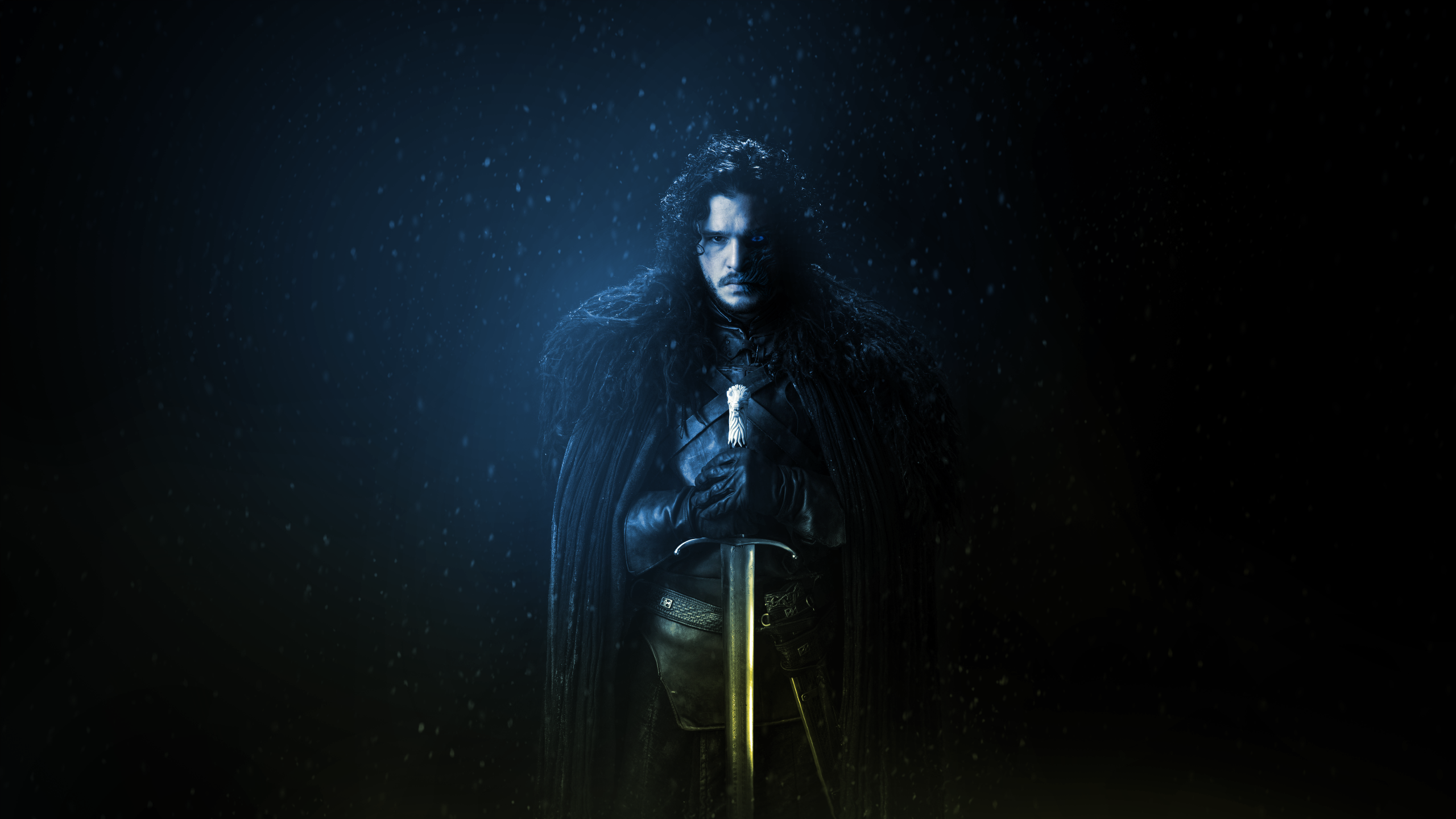 People 2560x1440 TV Game of Thrones Jon Snow Kit Harington sword men