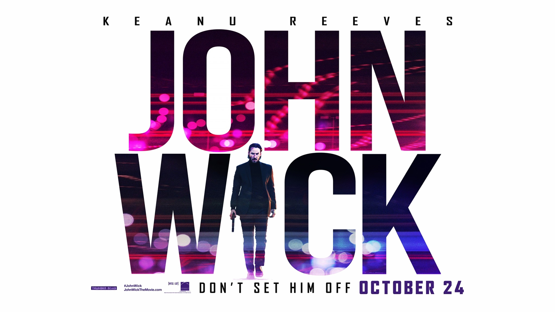 General 1920x1080 John Wick  movies typography movie poster white background