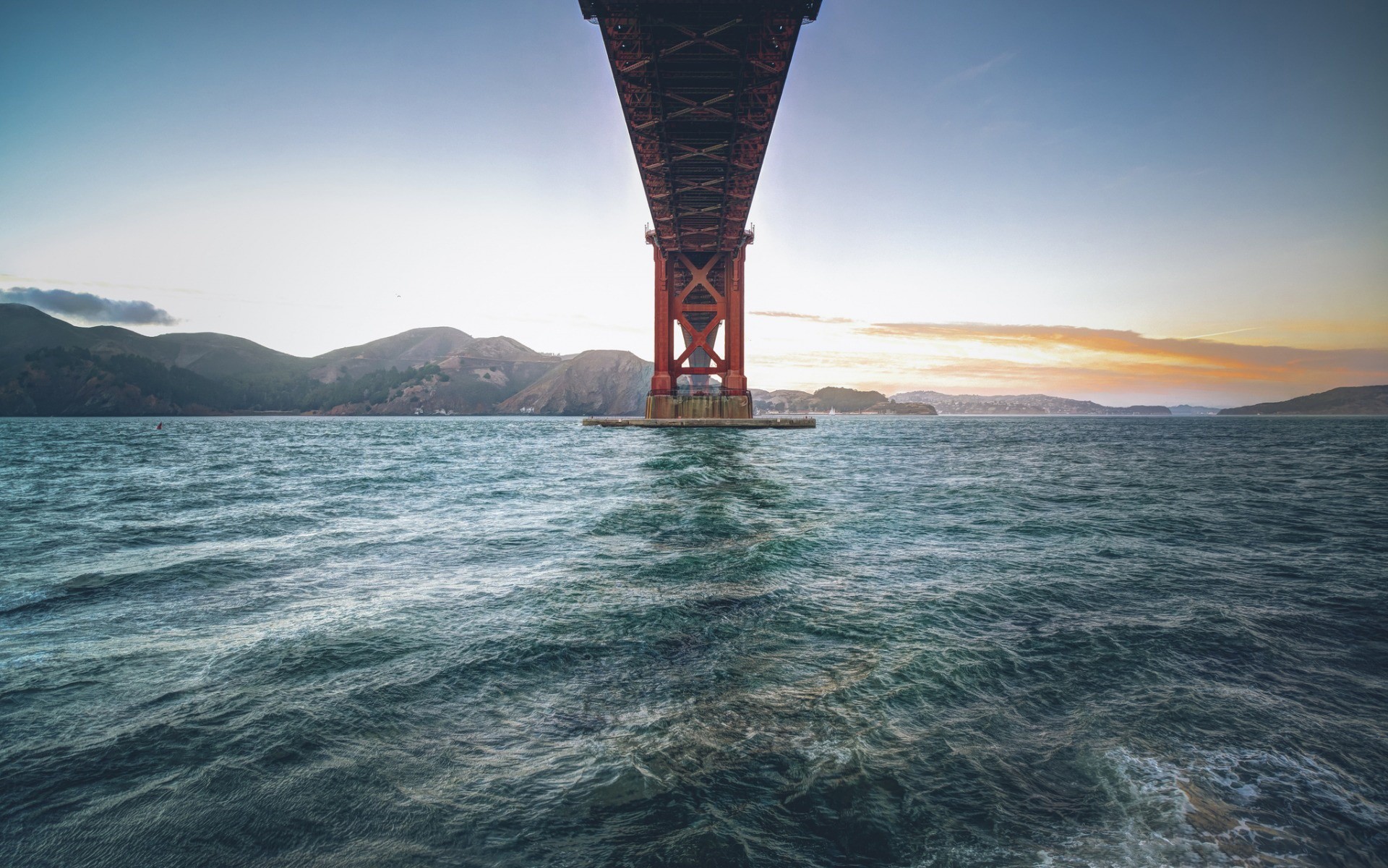 General 1920x1200 Golden Gate Bridge water San Francisco hills suspension bridge sea USA bridge