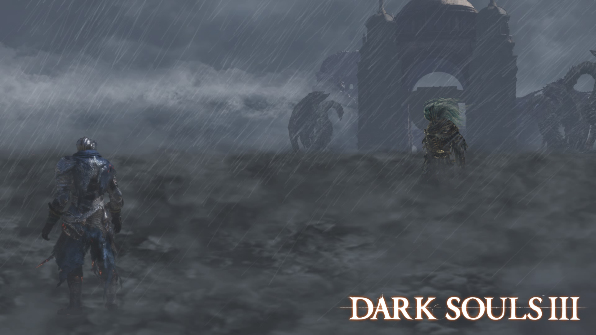 General 1920x1080 Dark Souls Dark Souls III souls storm rain knight Nameless King video games From Software