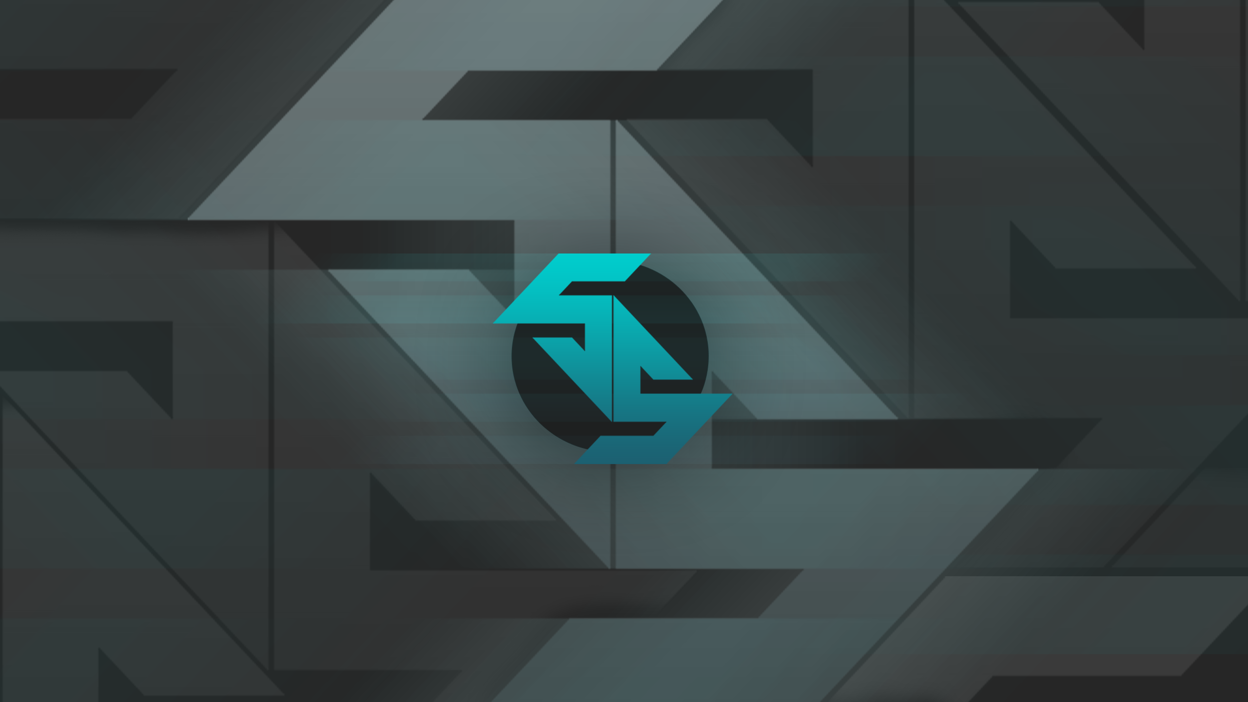 General 2560x1440 Counter-Strike: Global Offensive cyan gray background PC gaming digital art simple background logo spes salutis video games
