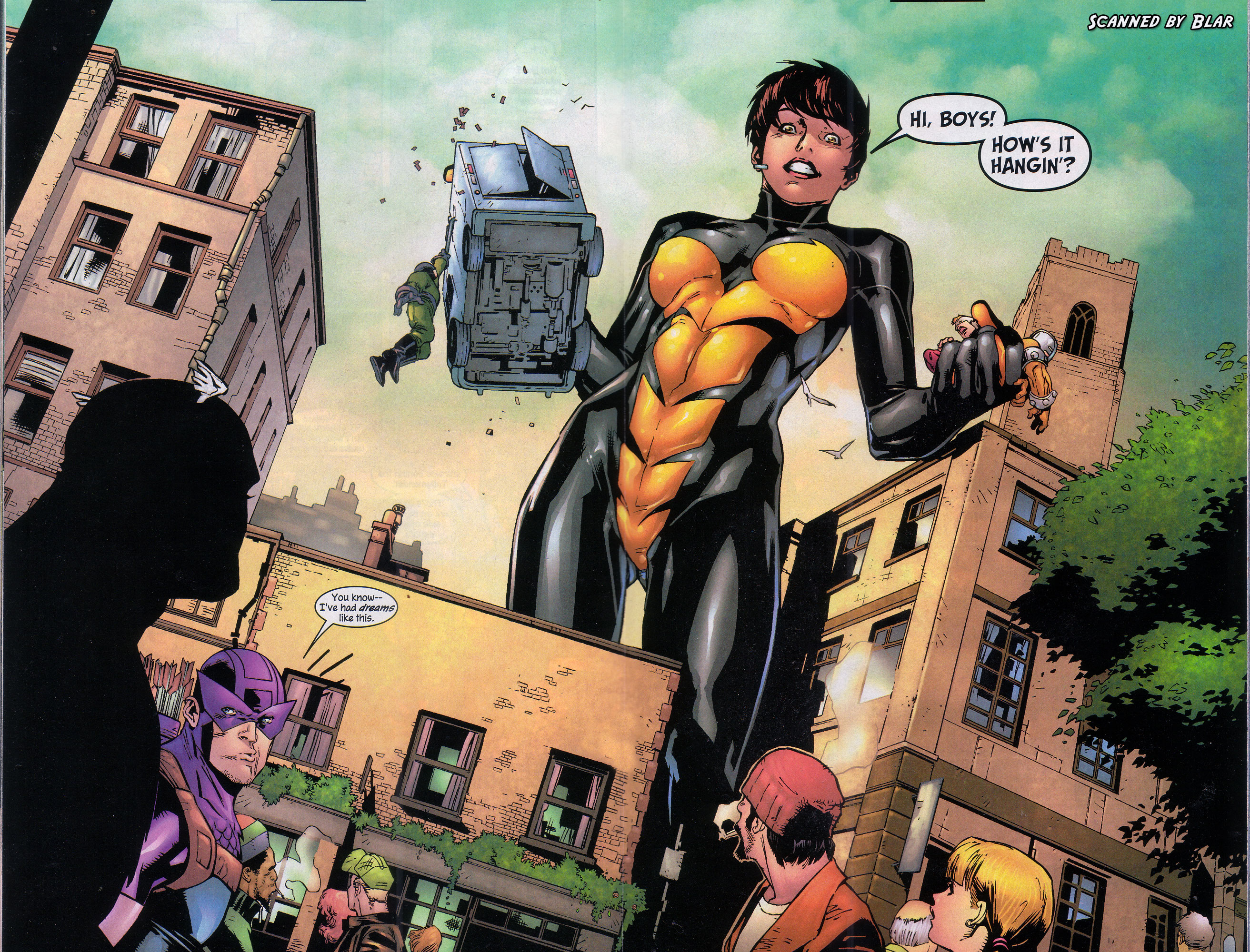 General 2625x2000 giantess Marvel Comics The Wasp Hawkeye Captain America The Avengers digital art watermarked