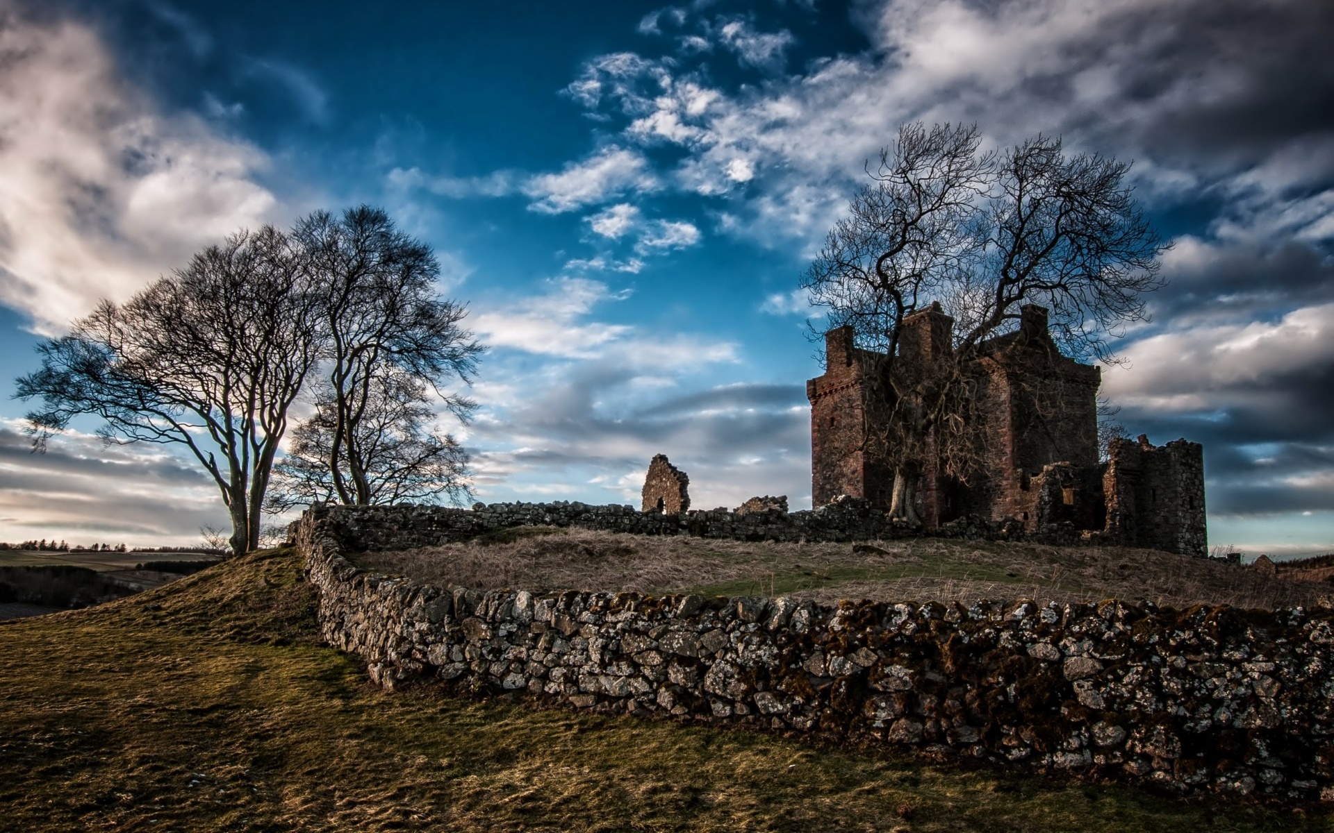 General 1920x1200 Scotland castle building old sky trees outdoors