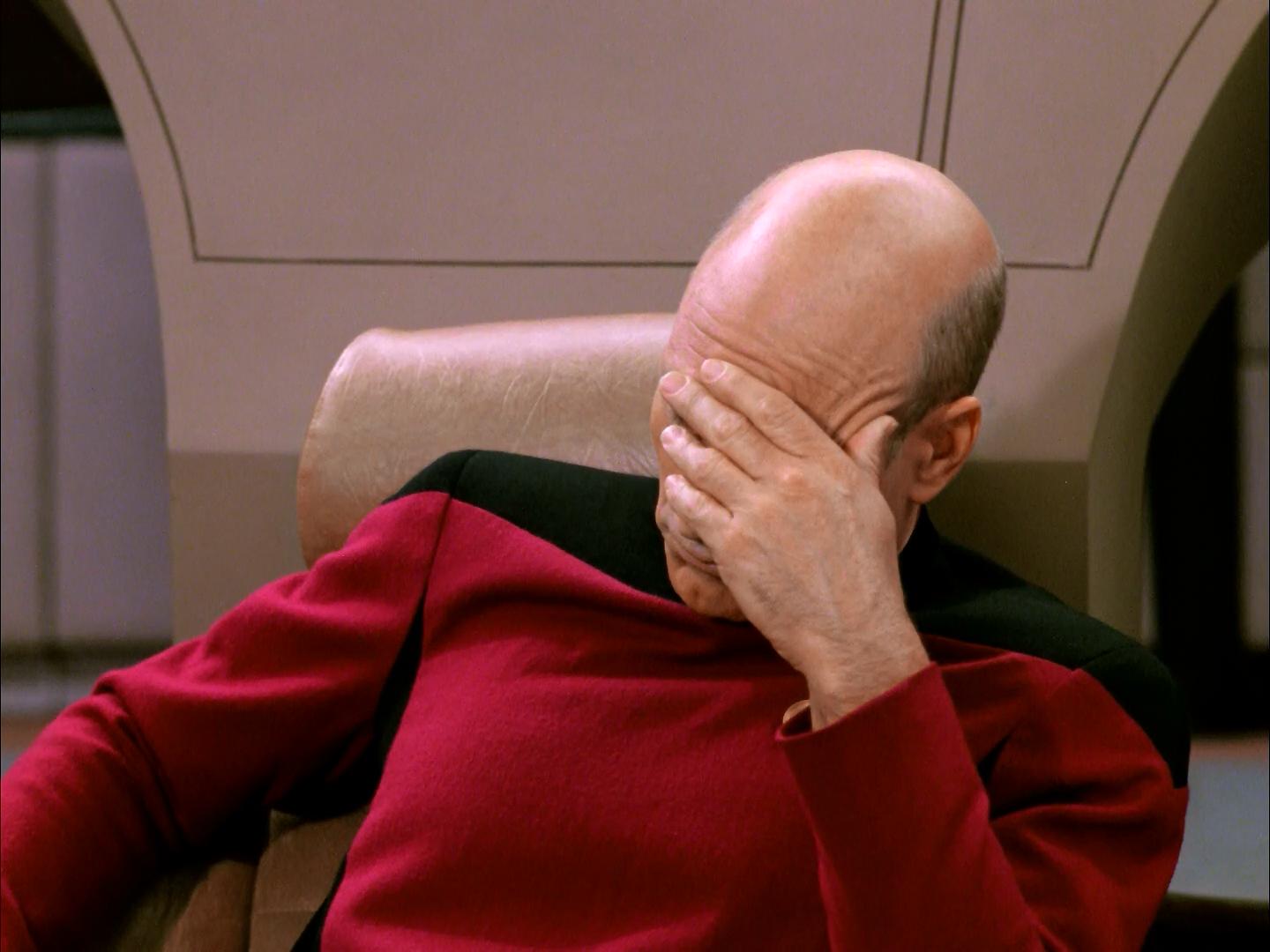 People 1440x1080 Star Trek Jean-Luc Picard face palm star trek: the next generation memes humor
