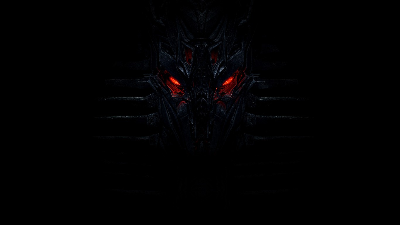 General 1366x768 red eyes black Transformers: Revenge of the Fallen movies